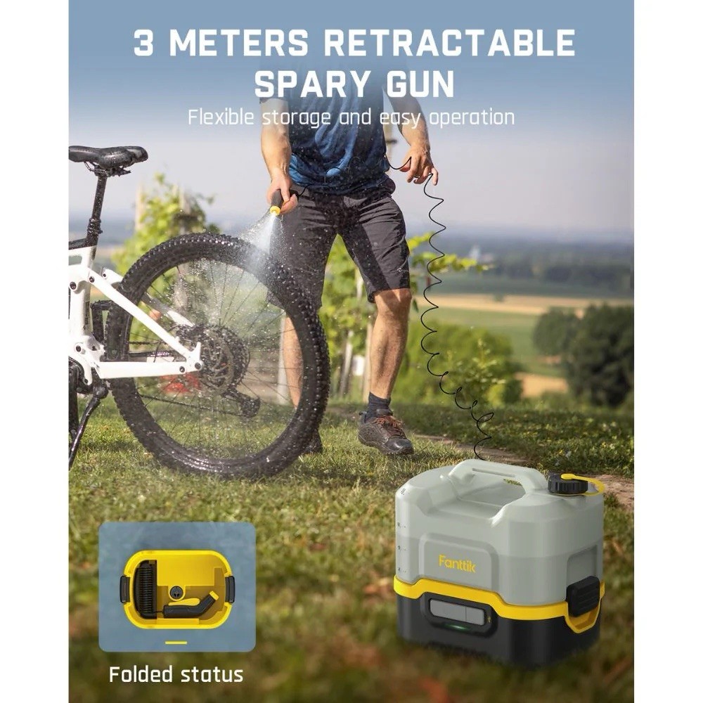 Fanttik NB8 Nano Portable Spray Pressure Washer 8L Tank IPX5 Waterproof USB-C