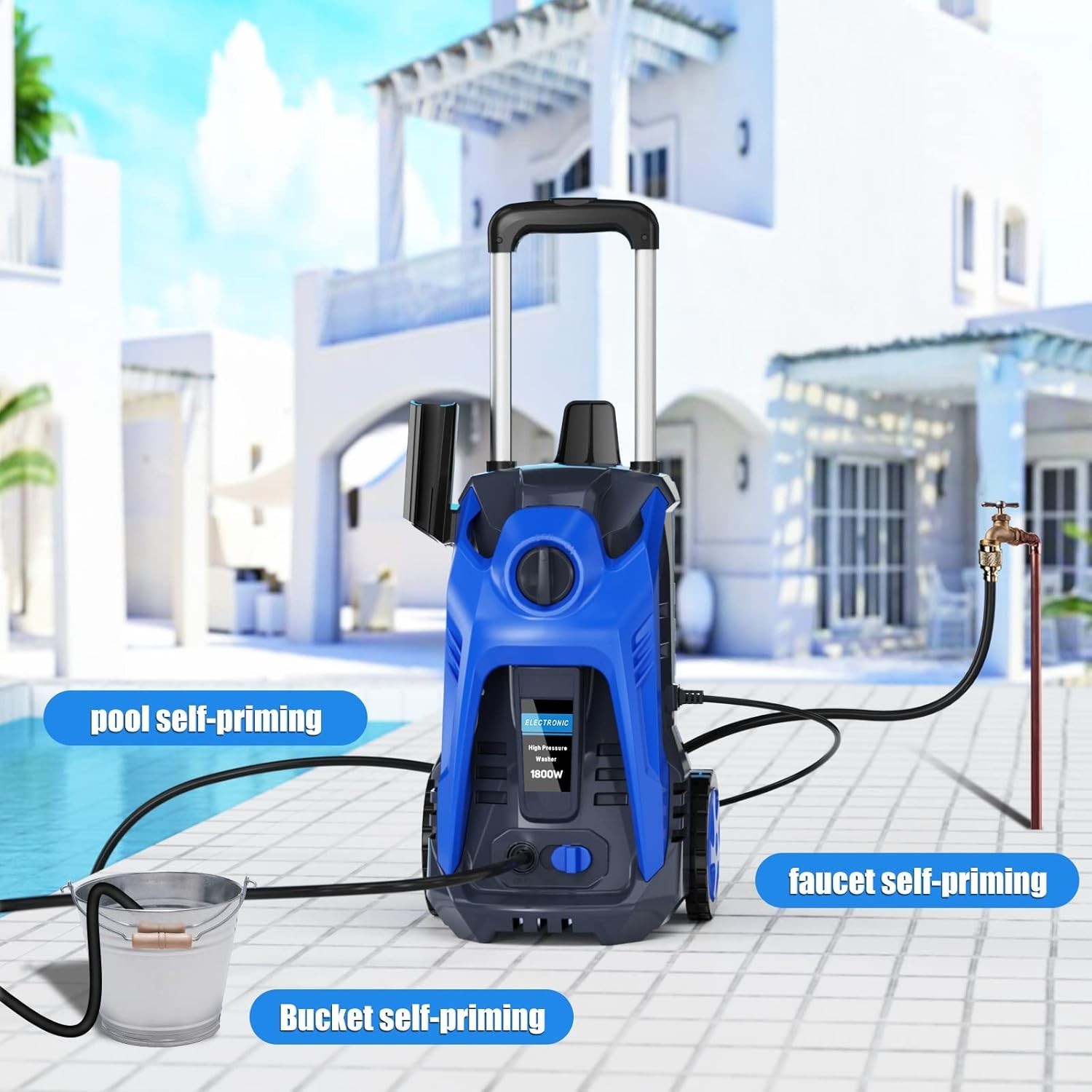 Pressure Washer 4200PSI 2.0GPM, Powerful Cleaning, 4 Nozzle Tips, for Car