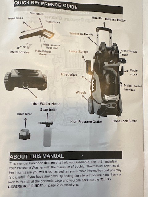 NEW 3800 PSI Electric Pressure Washer 1800W 2.8 GPM Touch Screen NIB