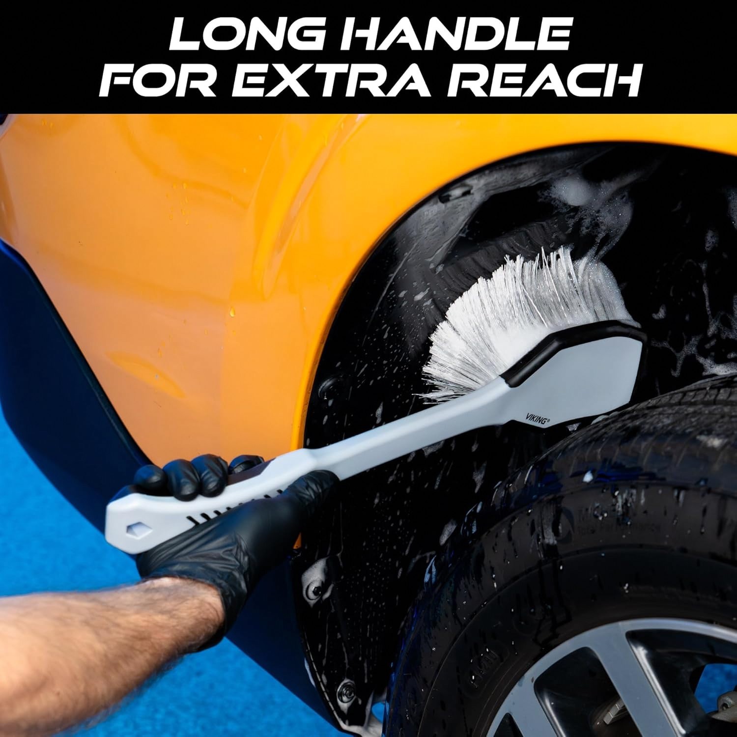 VIKING Car Wash Brush Wheel Fender Brush Tire Cleaner 16.5 Inch