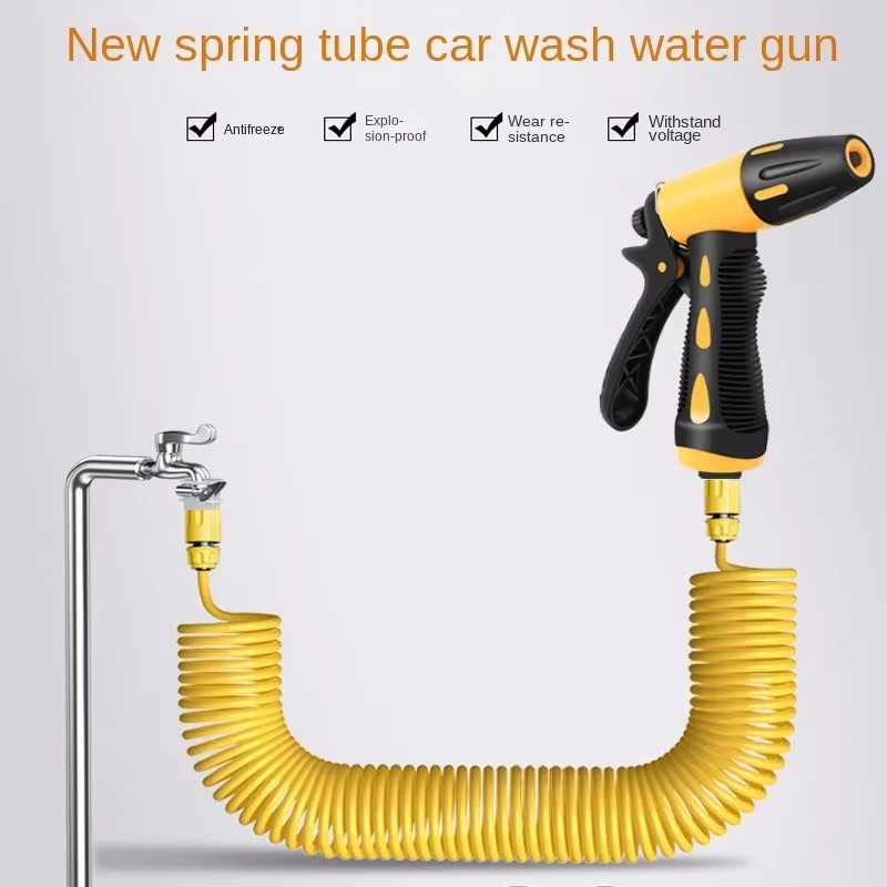 1020 Meter Telescopic Water Pipe with HighPressure Nozzle Car Washing Tool Set E