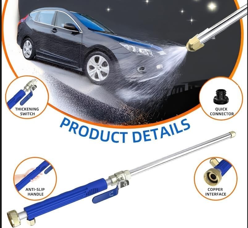 Upgraded Pressure Washer Wand, Brass Water Jet Nozzle for Garden Hose, Hydro Hos