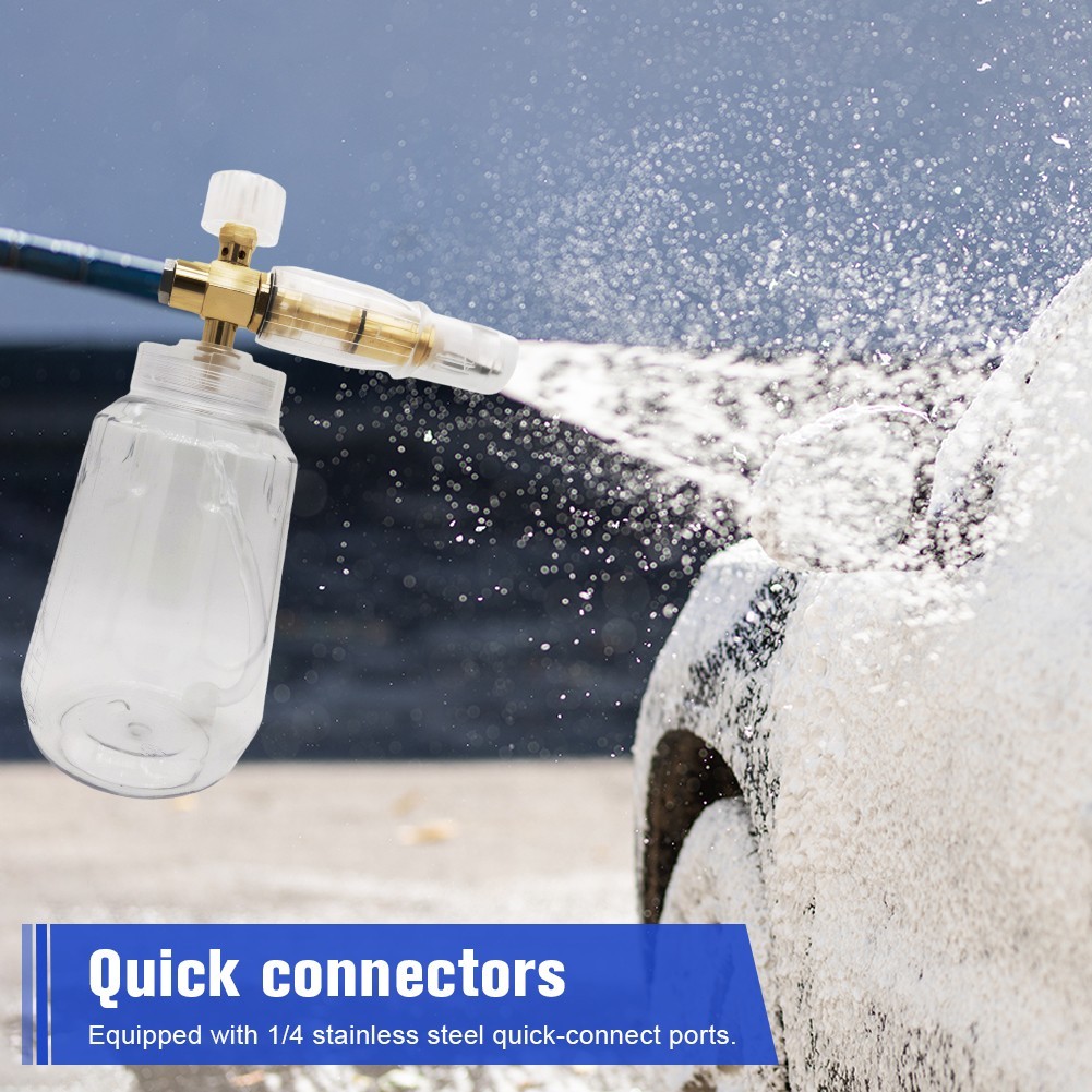 Car Cleaning Wash Pressure Washer Snow Foam Lance Cannon Sprayer Gun Soap Bottle