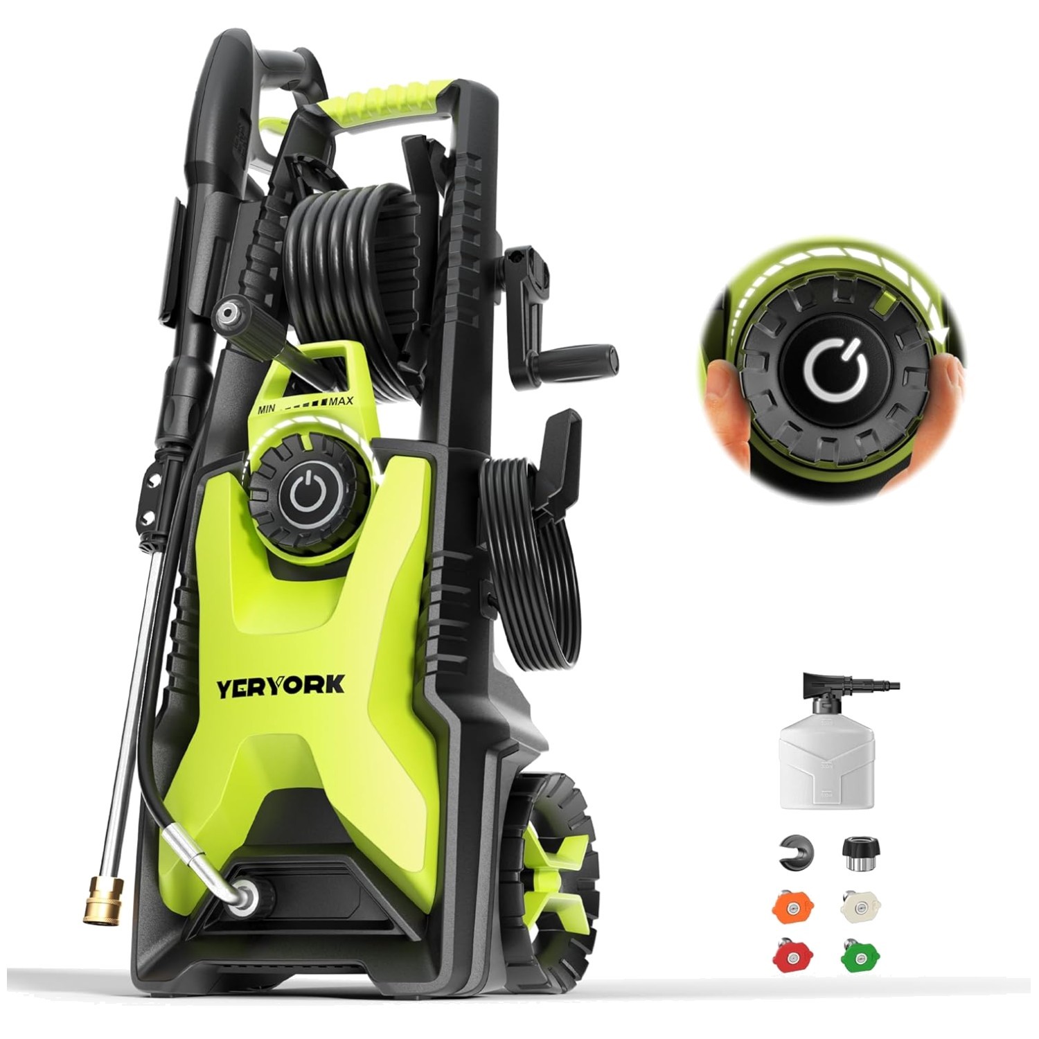 5000 PSI Pressure Washer with Hose Reel and Foam Cannon