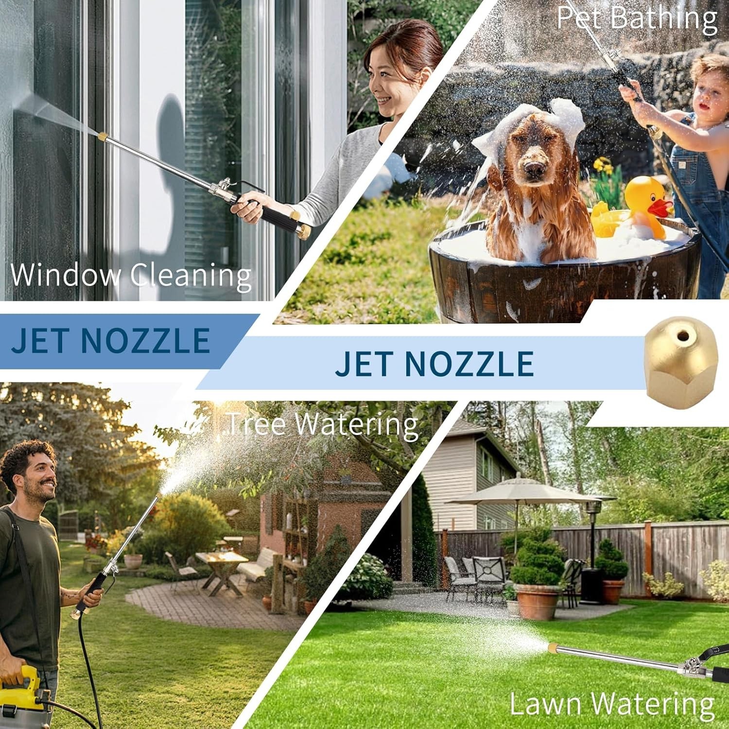 Hydro Nozzle Wand for Car and Patio Cleaning