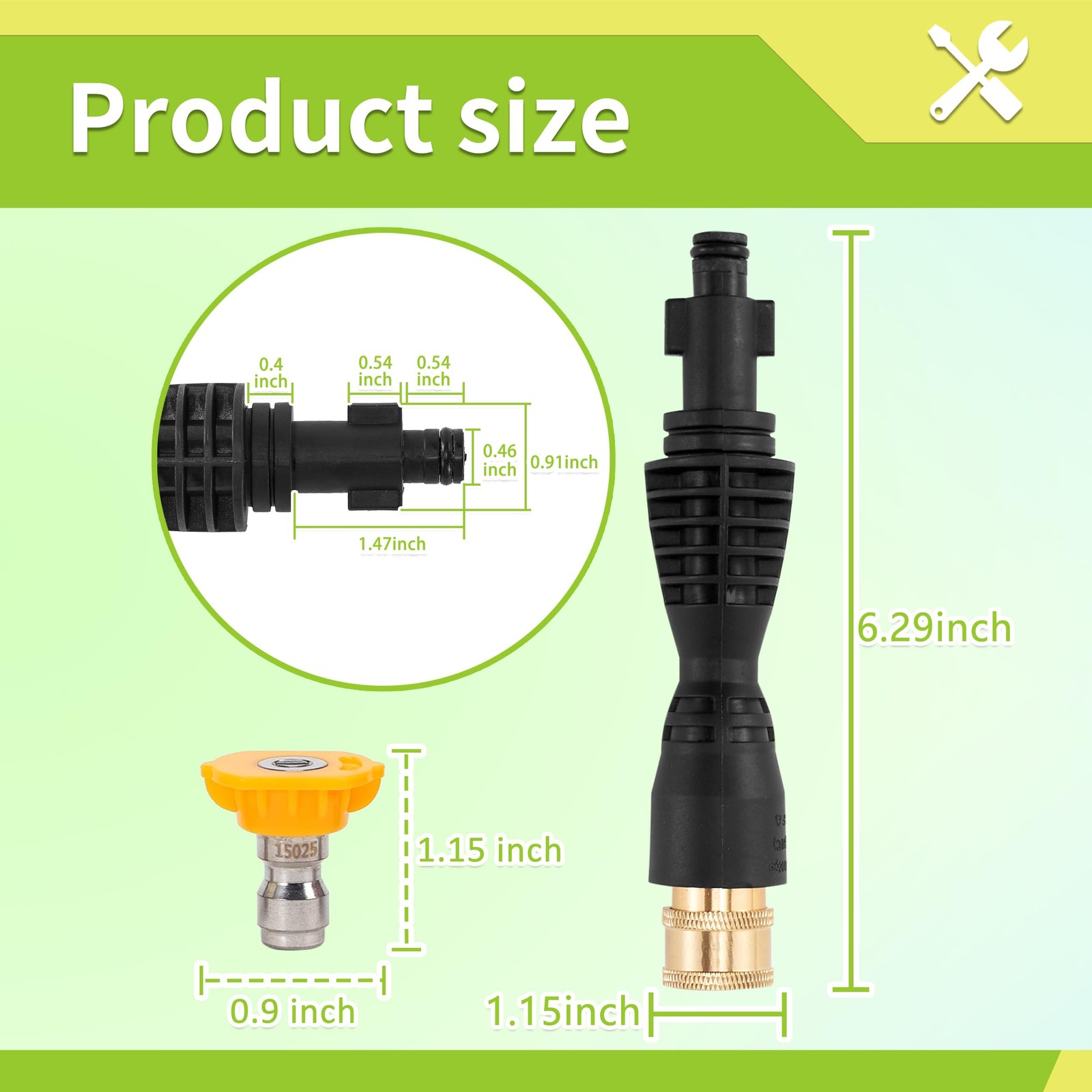FIXFANS Foam Cannon with Replacement Adapter for Portland Husky Ryobi