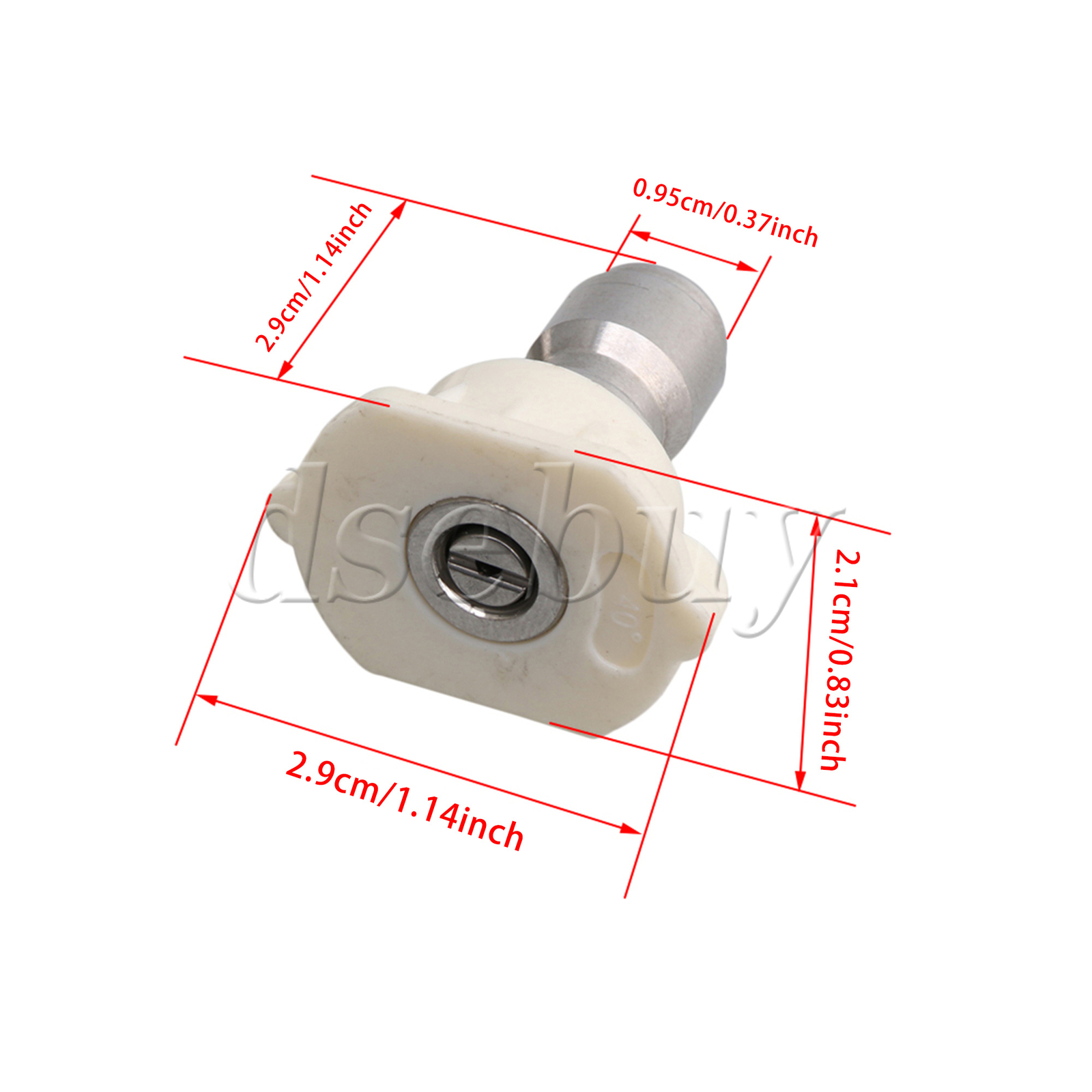 30 Pieces High-Pressure Spray Nozzles Tips 1.0/1.2/1.4/1.6/2.0 mm 40 Degree