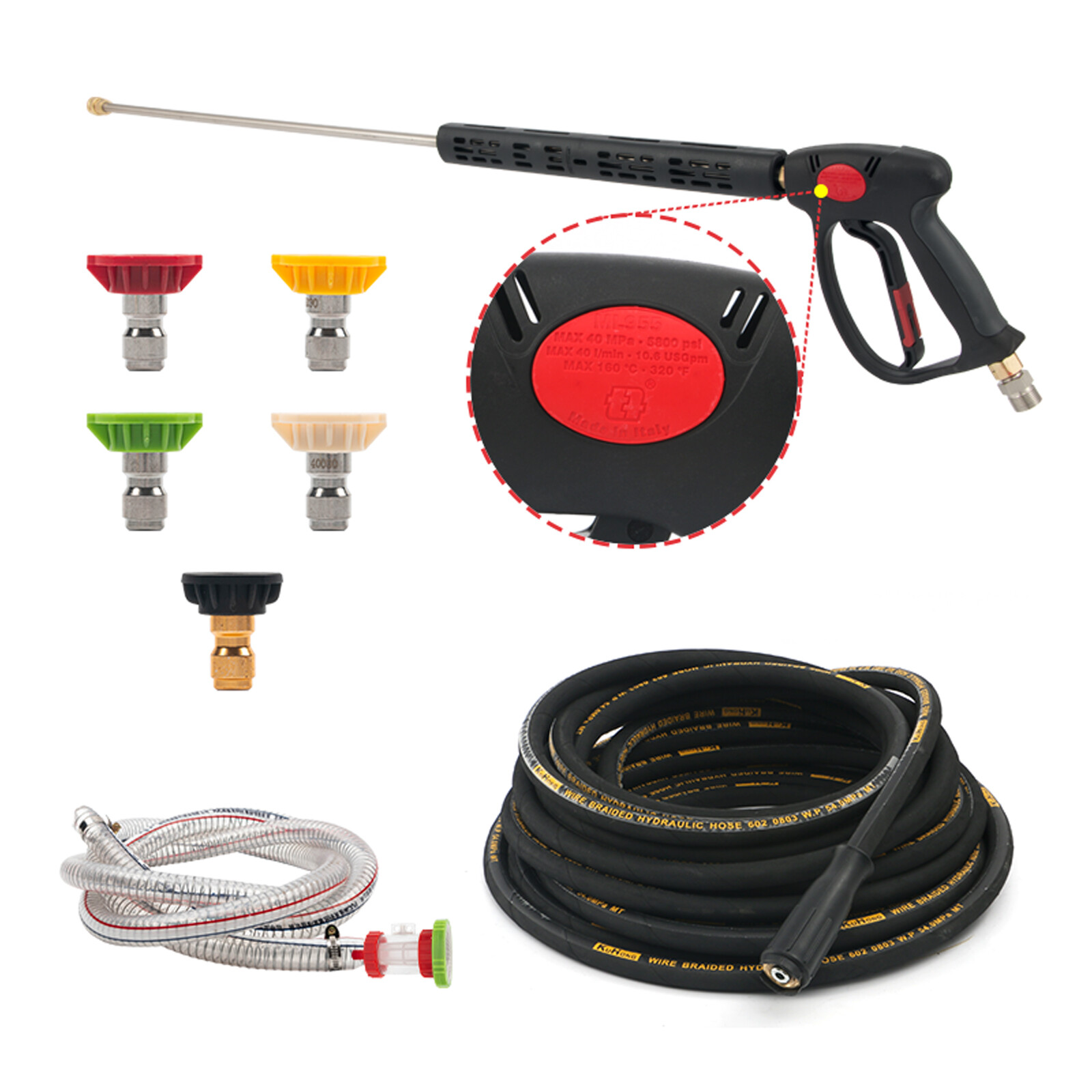 4 GPM 4000 PSI Hot Water Gas-Oil Fired Pressure Washer Electric Start Commercial