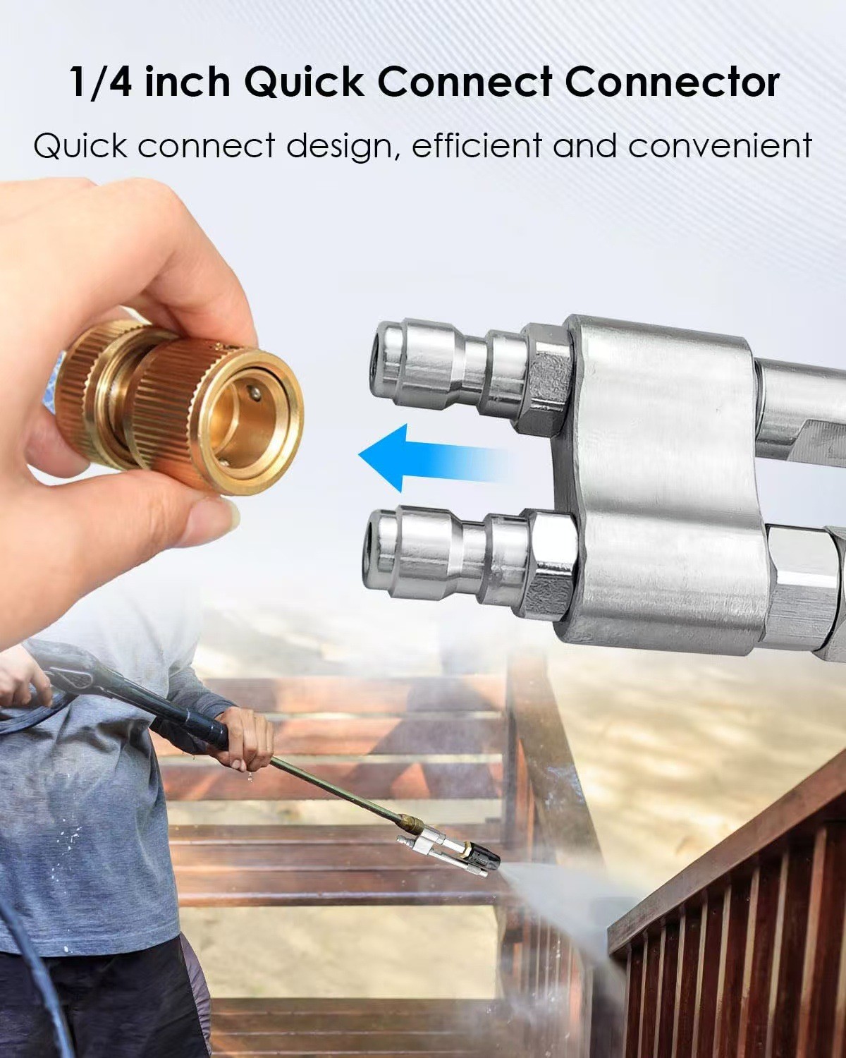 Twist Nozzle Pressure Washer 3-7 GPM 1000-6000Psi 1/4in Fast Connect Part -US
