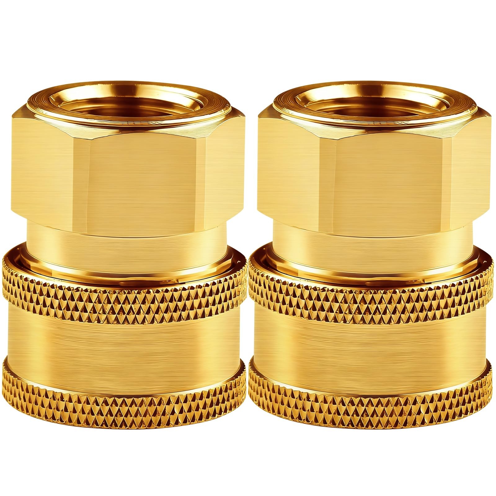 Pressure Washer Couplers Brass Fittings, 2 Pack 3/8 inch Quick Connect to Fem…