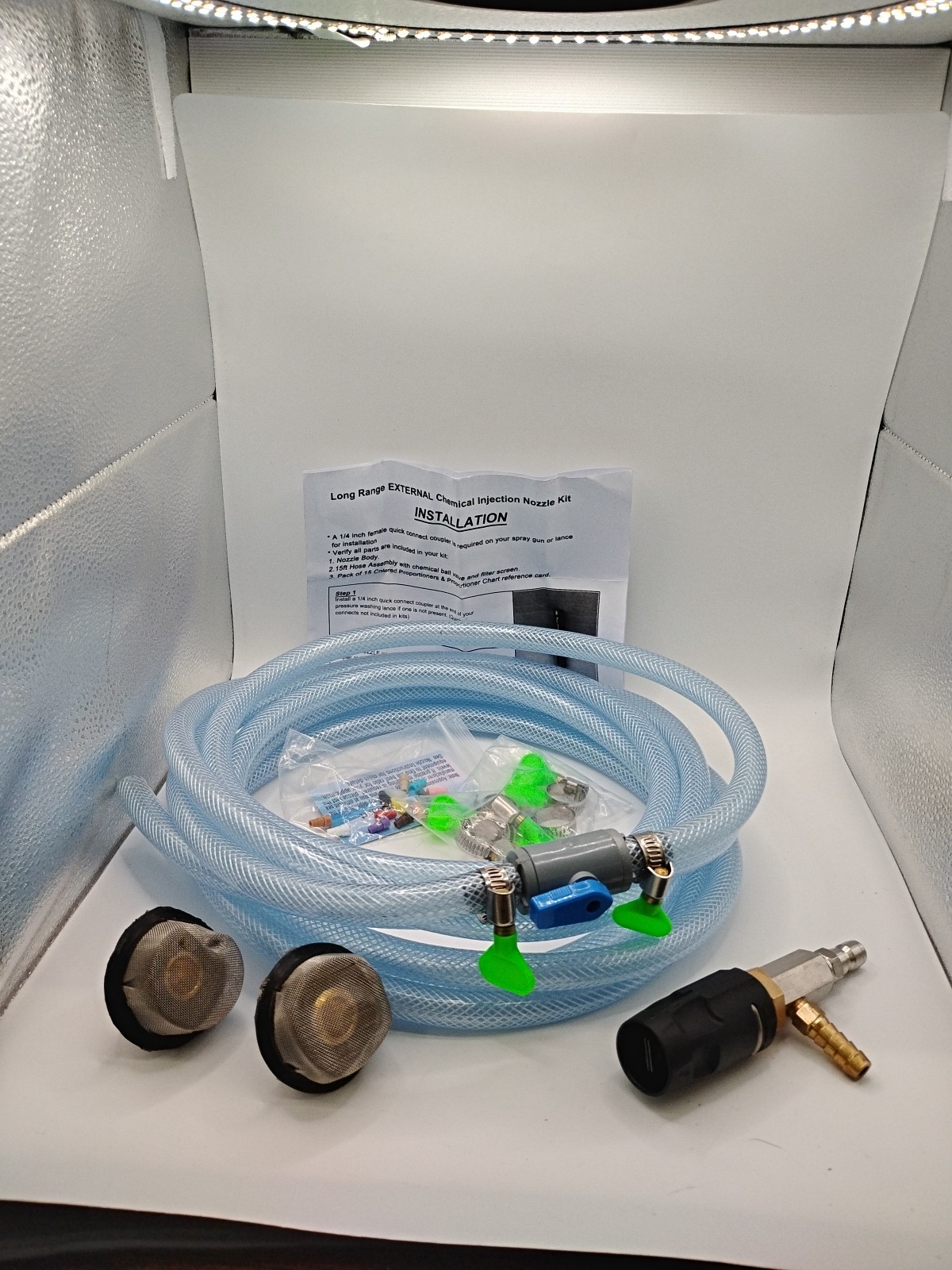 Adjustable Long Range Pressure Washer Nozzle Kit, New,Open Box