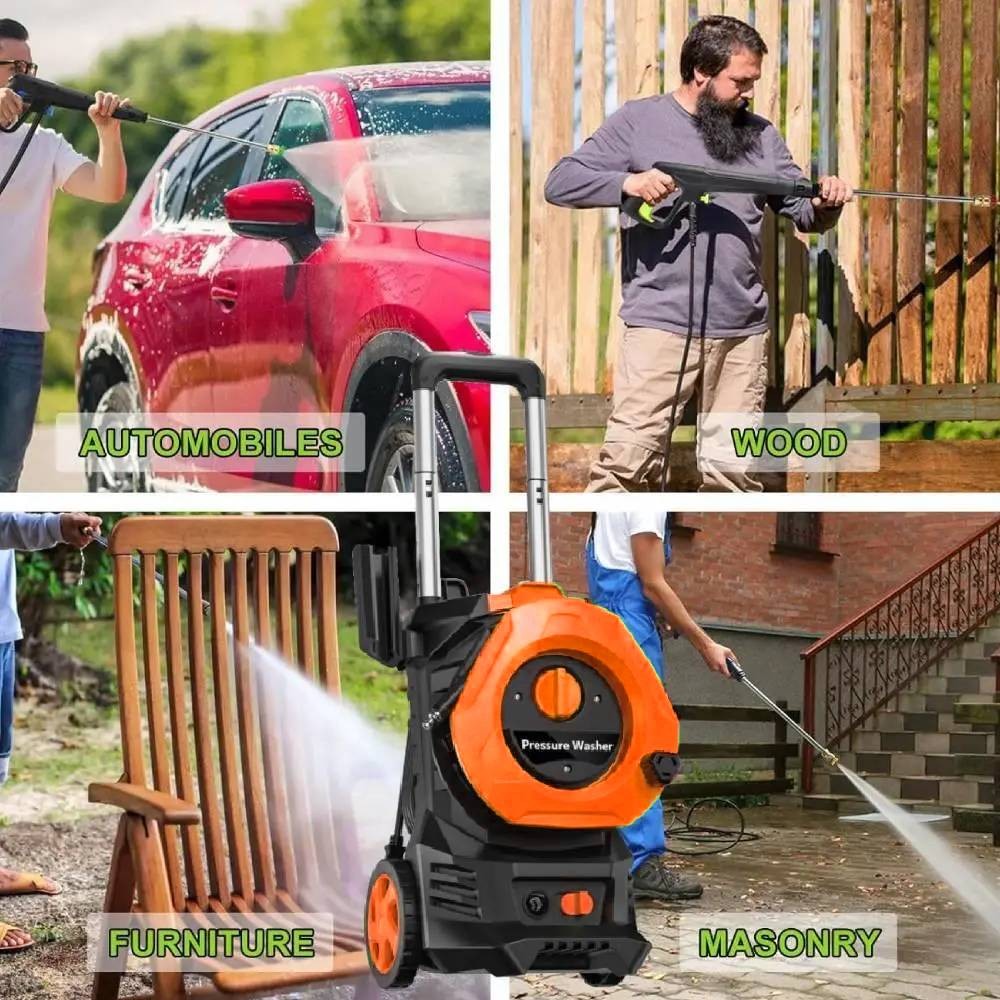 Electric High Pressure Washer 3800PSI 2GPM Power Washer 1800W with Spray Gun
