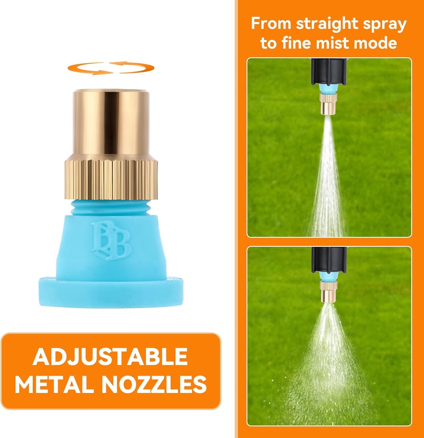 6-Nozzle Poly Boom Wand with 3/8″ Brass Fitting, 7.5 Ft. 16 inches,