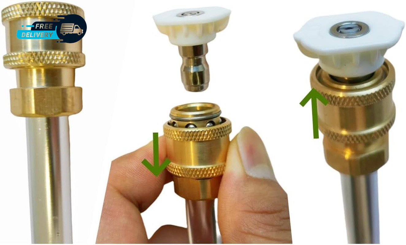 Upgraded Pressure Washer Wand Brass Water Jet Nozzle for Garden Hose