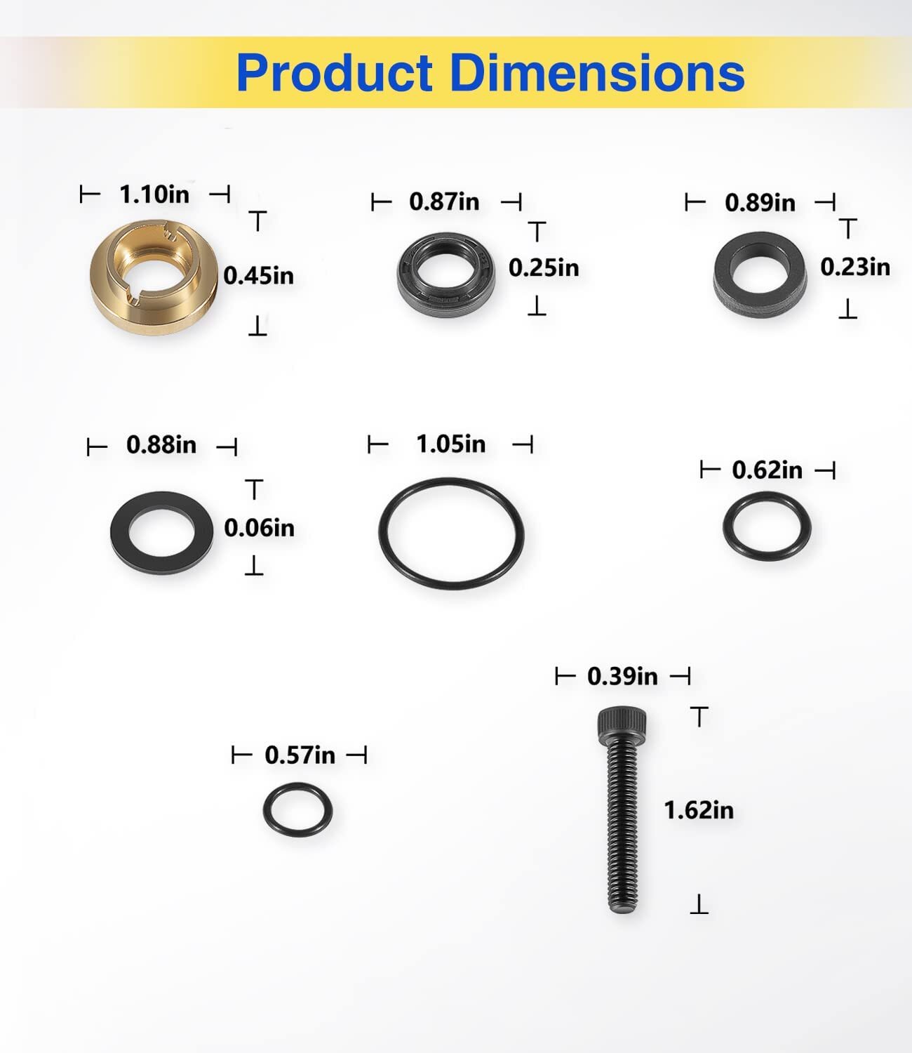 Pressure Washer Seal Kit Set Replace For Briggs & Stratton 190595GS 190711GS