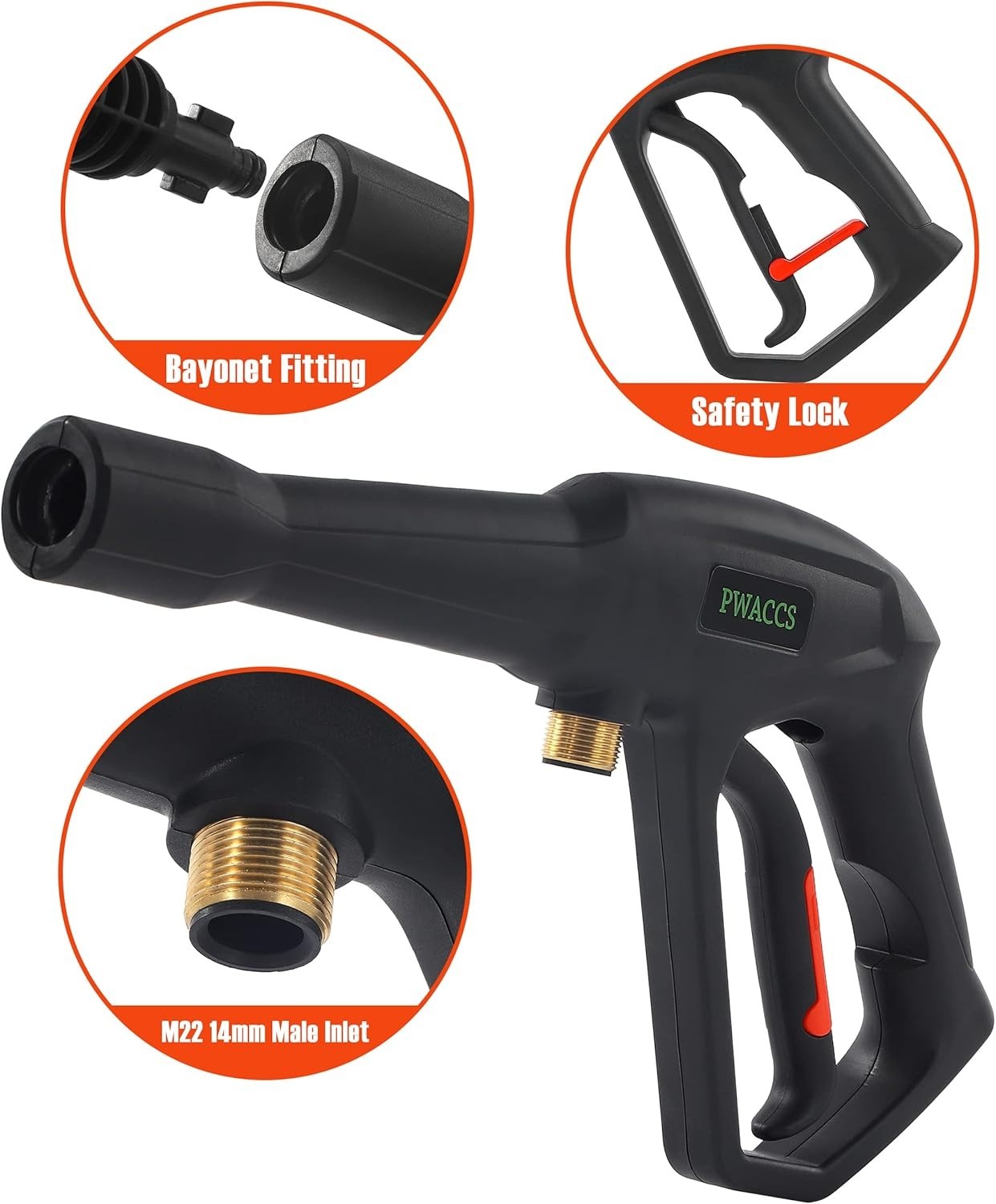 Pressure Washer Handle Replacement – 5 Spray Nozzles]