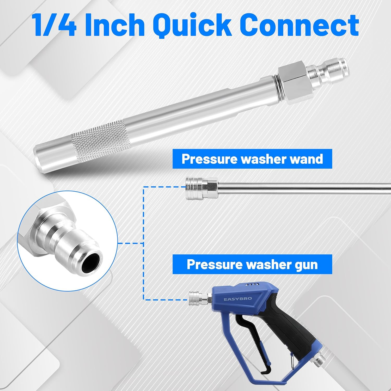 Pressure Washer Long Range Chemical Nozzle, Shooter Tip Pressure Washer, Power W