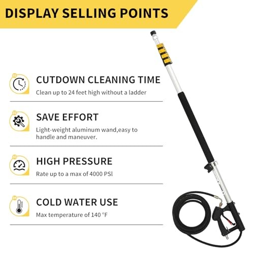 Pressure Washer Extension Wand Long Reach Tool