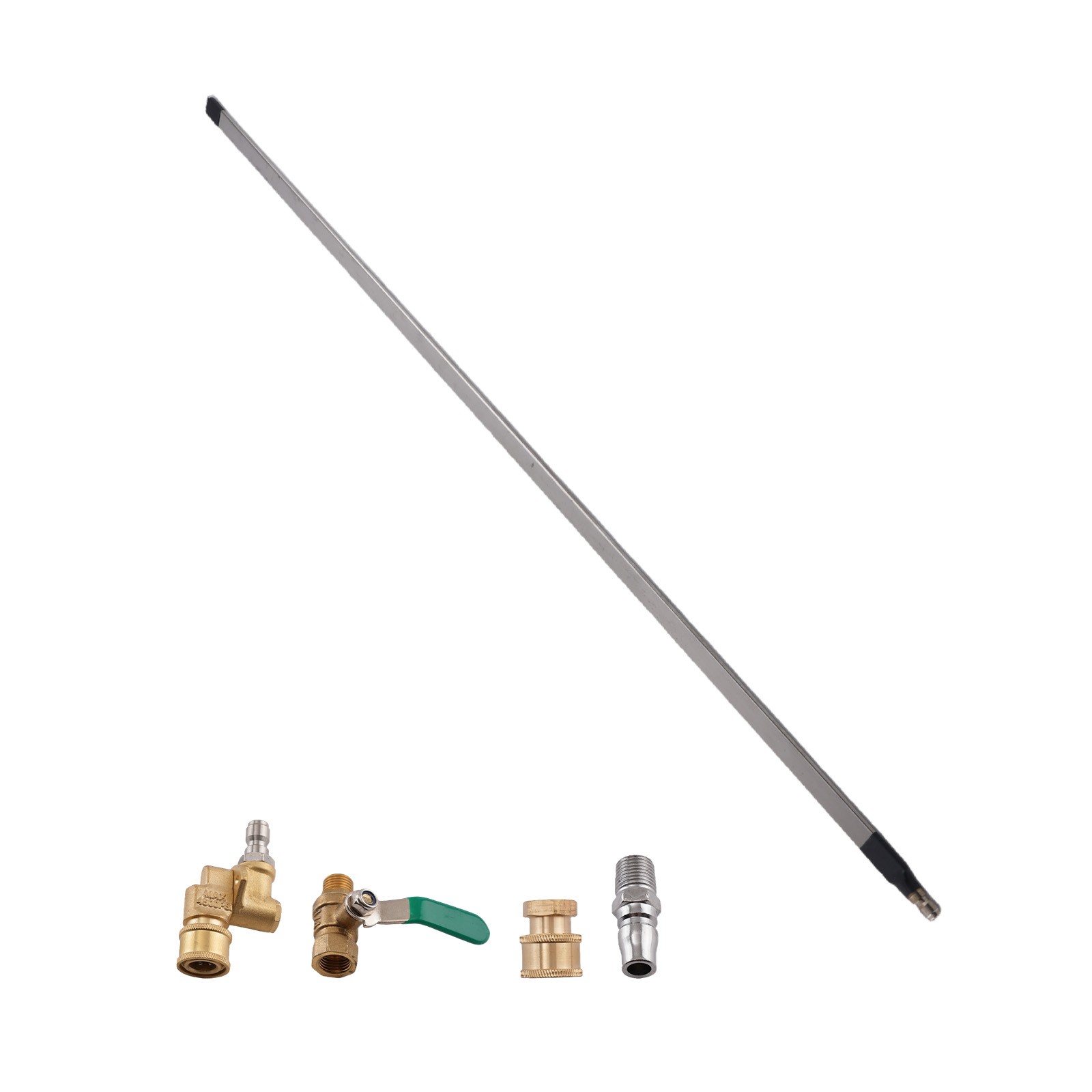 39.4in High Pressure Radiator Cleaning Wand Stainless Steel Flush Gun Tool