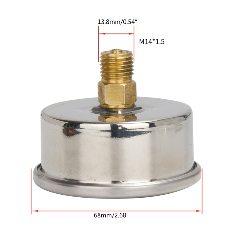 Professional Pressure Washer Gauges with N14x1.5 Thread Durable for 280/380/288