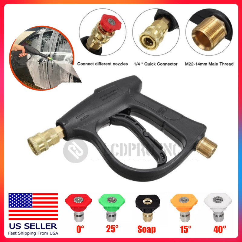 High Pressure 3000PSI Car Power Washer Gun Spray Wand Lance Nozzle and Hose Kit
