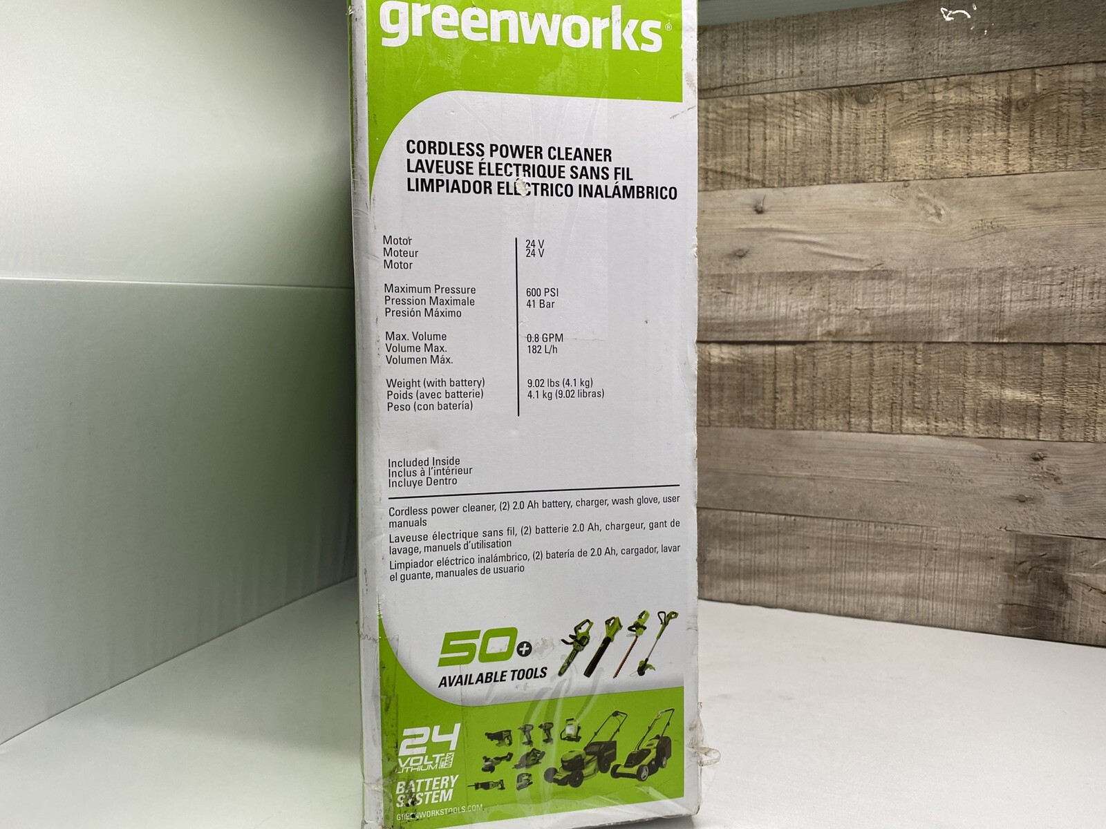 Greenworks 24V 600 PSI Pressure Washer Cordless Power Cleaner w/ (2) Batteries