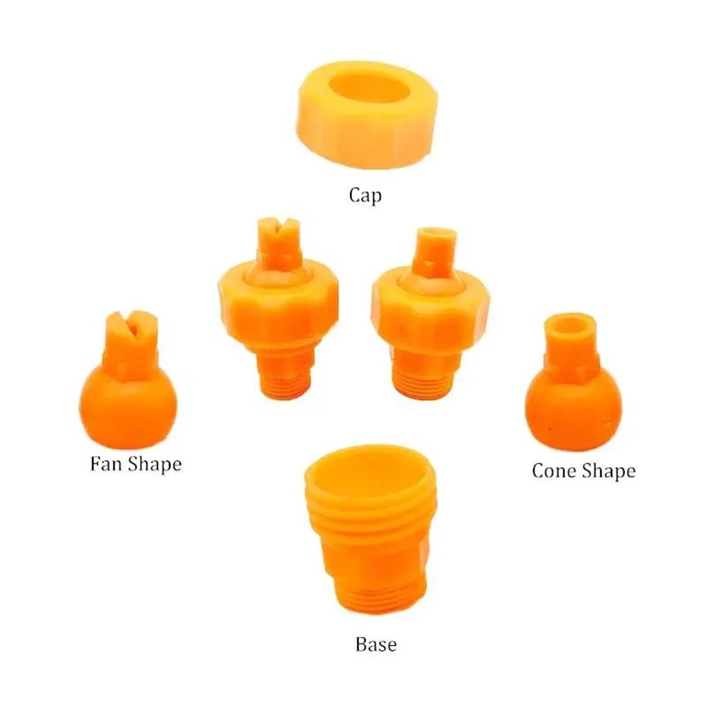 Universal Fan Shaped Conical Nozzle for Electroplating Cleaning Spray PP Plastic