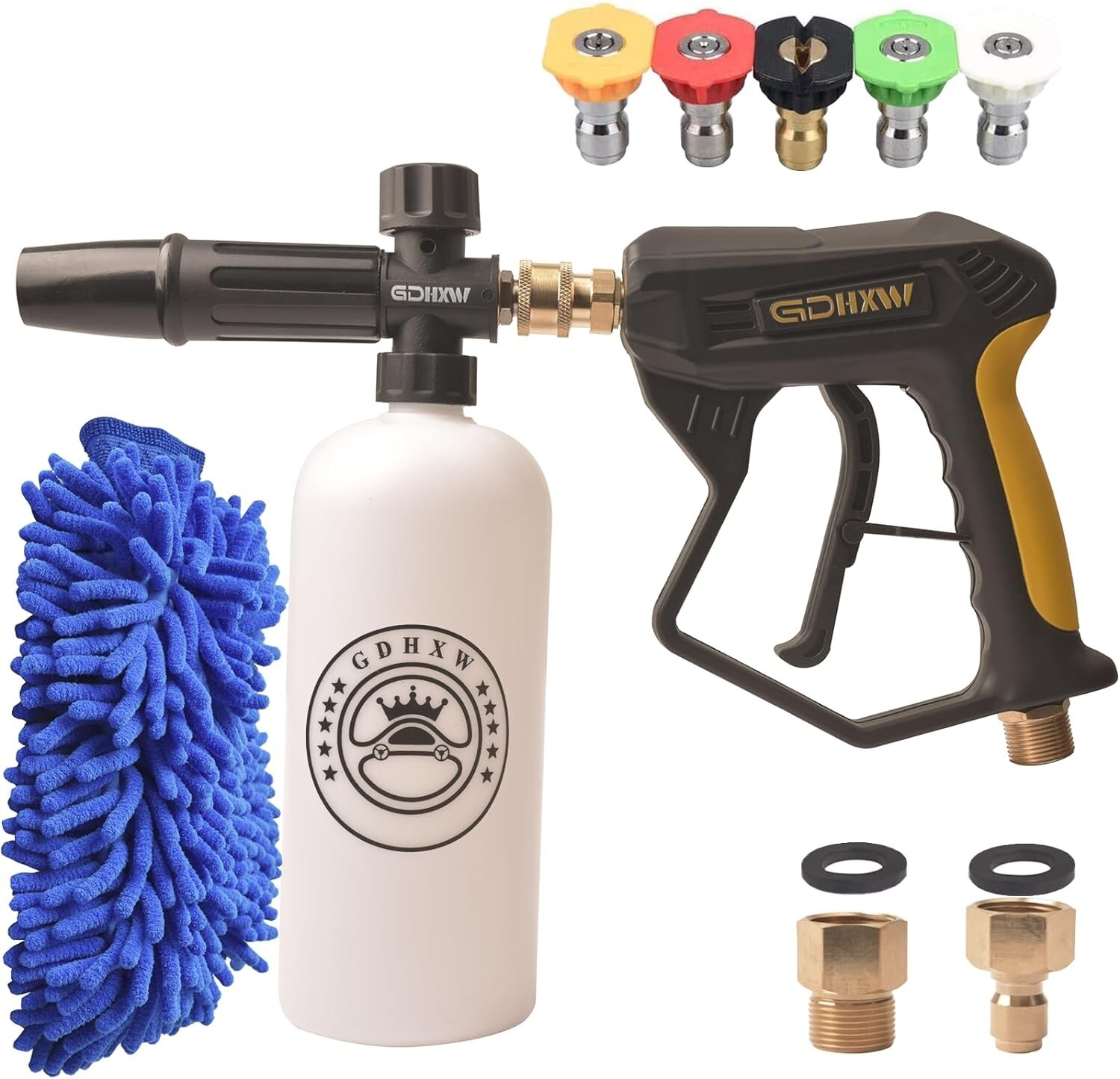 Sturdy and Adjustable Pressure Washer Gun with Foam Cannon: Upgraded Performance