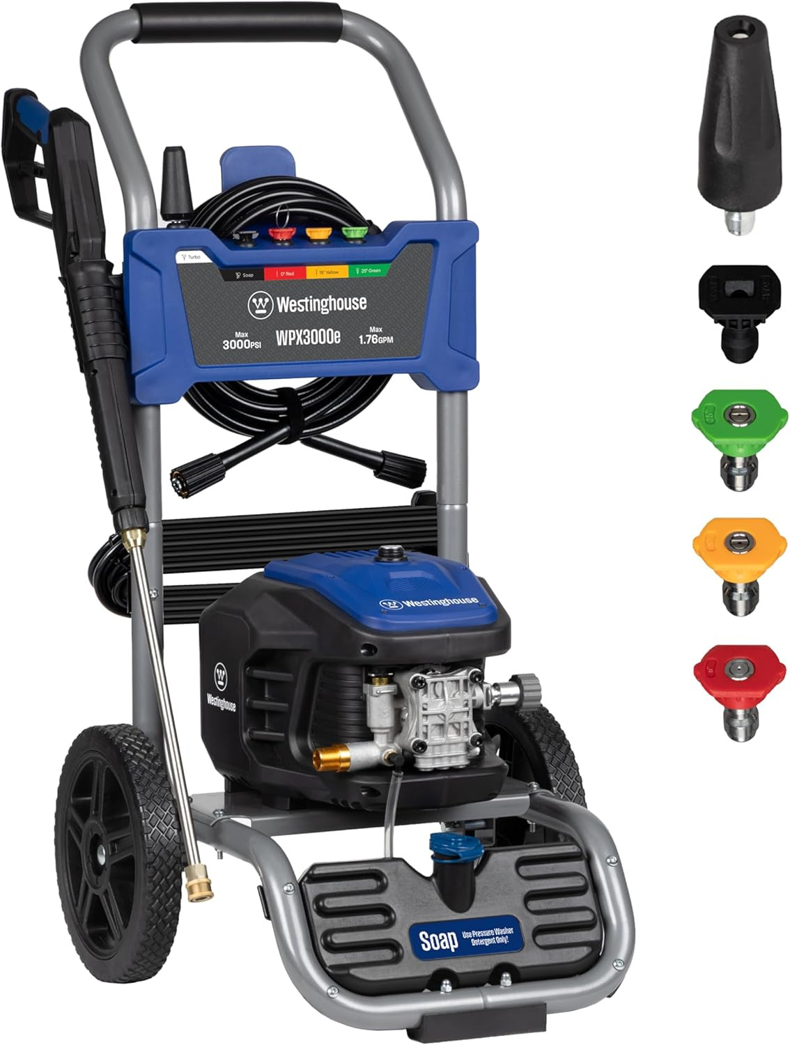 Westinghouse Wpx3000E Electric Pressure Washer, 3000 Max PSI and 1.76 Max GPM