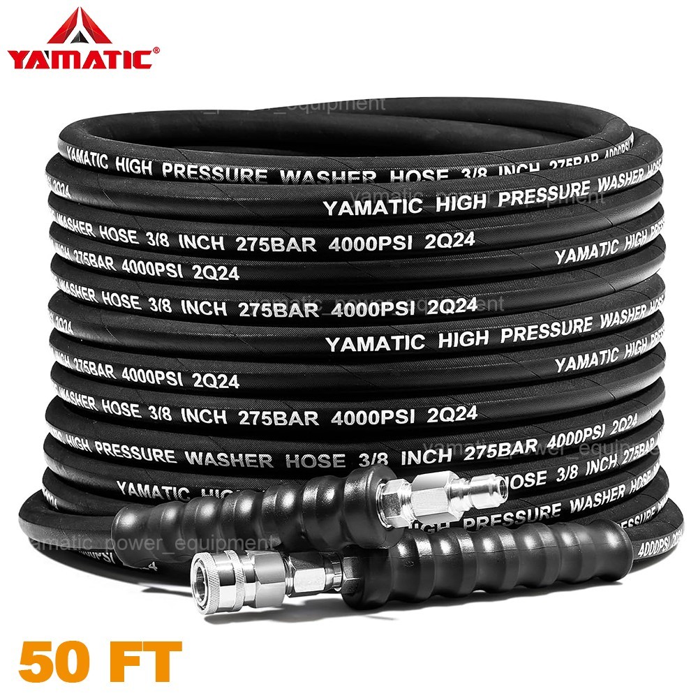 YAMATIC 4000 psi 3/8″ Power Washer Hose Kink Resistant for Hot Water