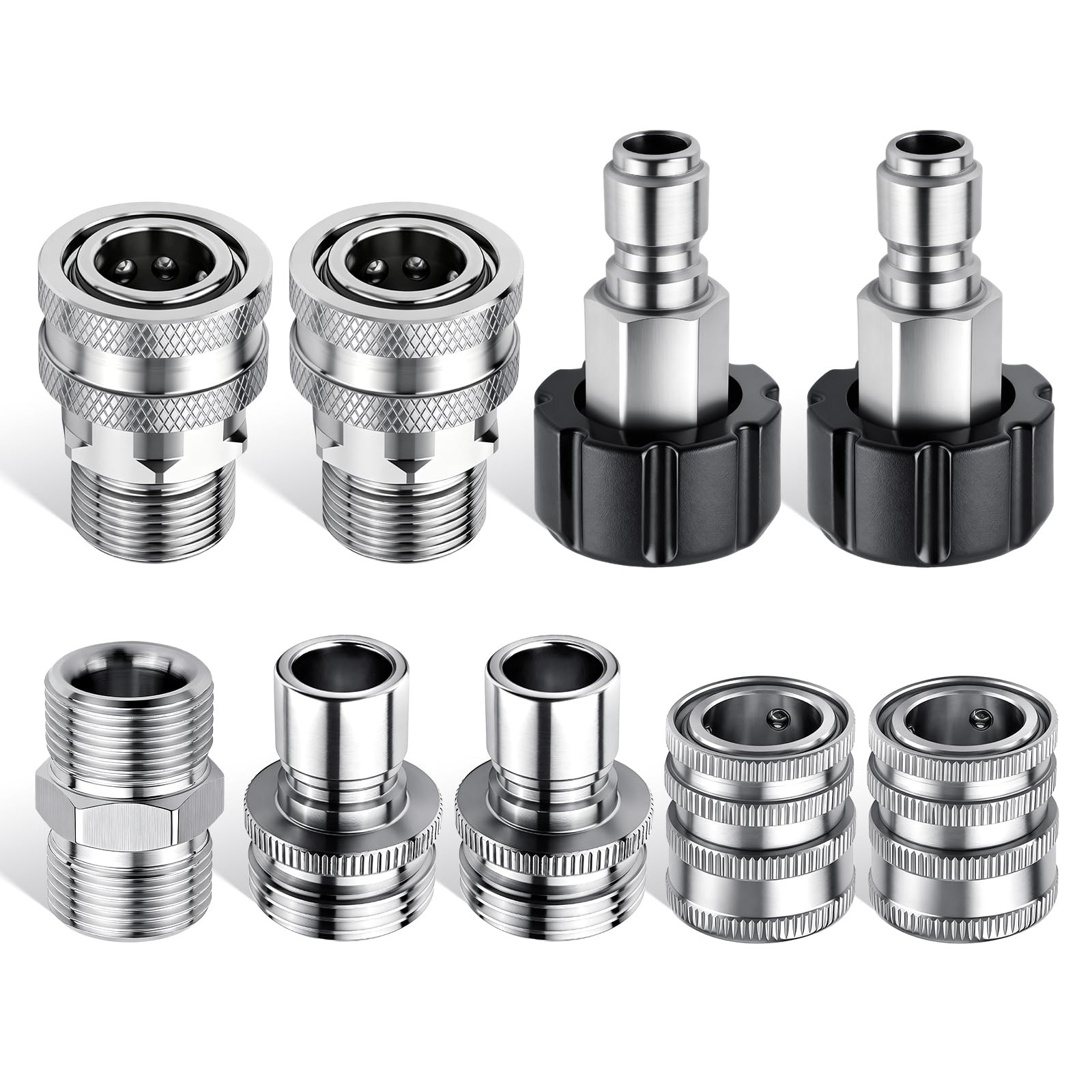 M22 14mm to 3/8 Inch Quick Connect Pressure Washer Hose Adapter 5000 PSI