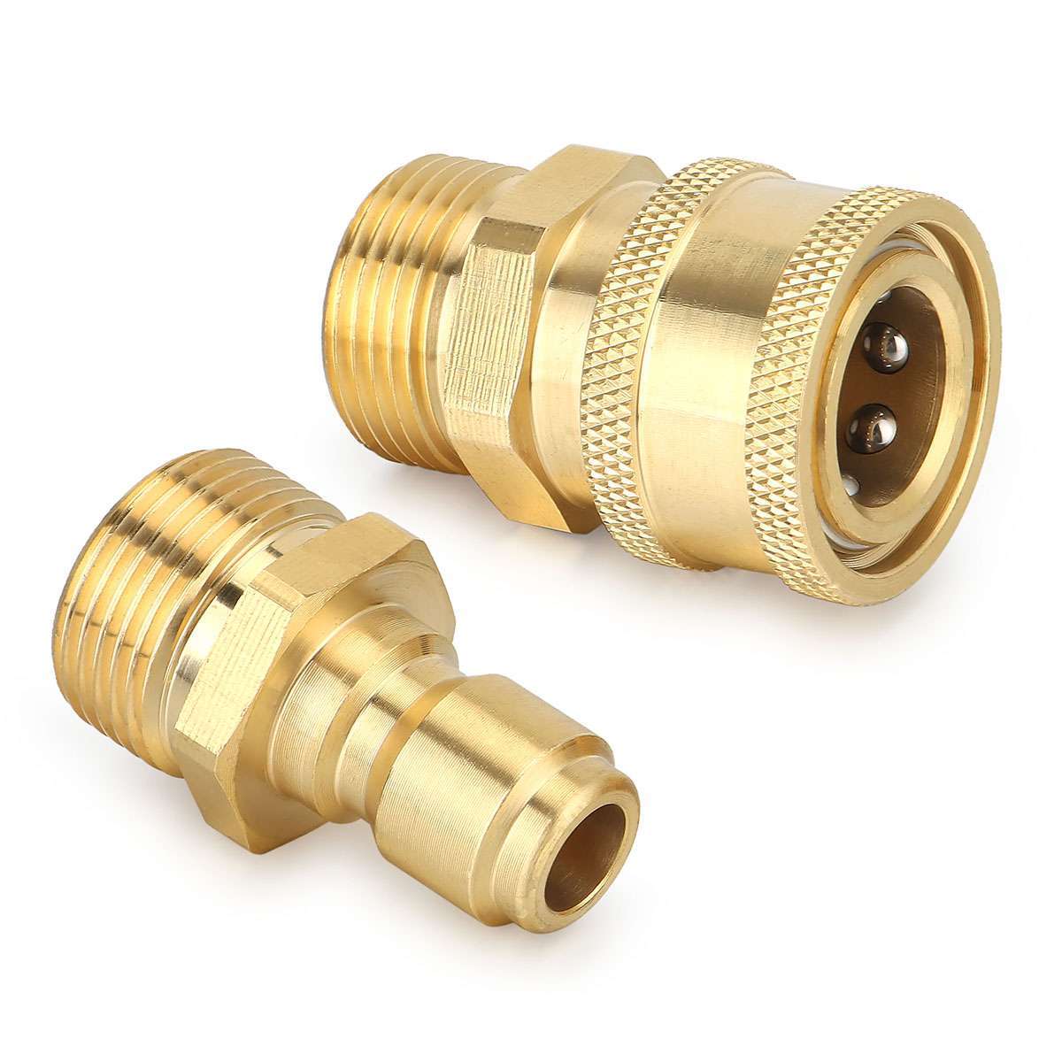 3/8″ M22 Brass Pressure Washer Quick Release Connect Fitting Coupling Adapter