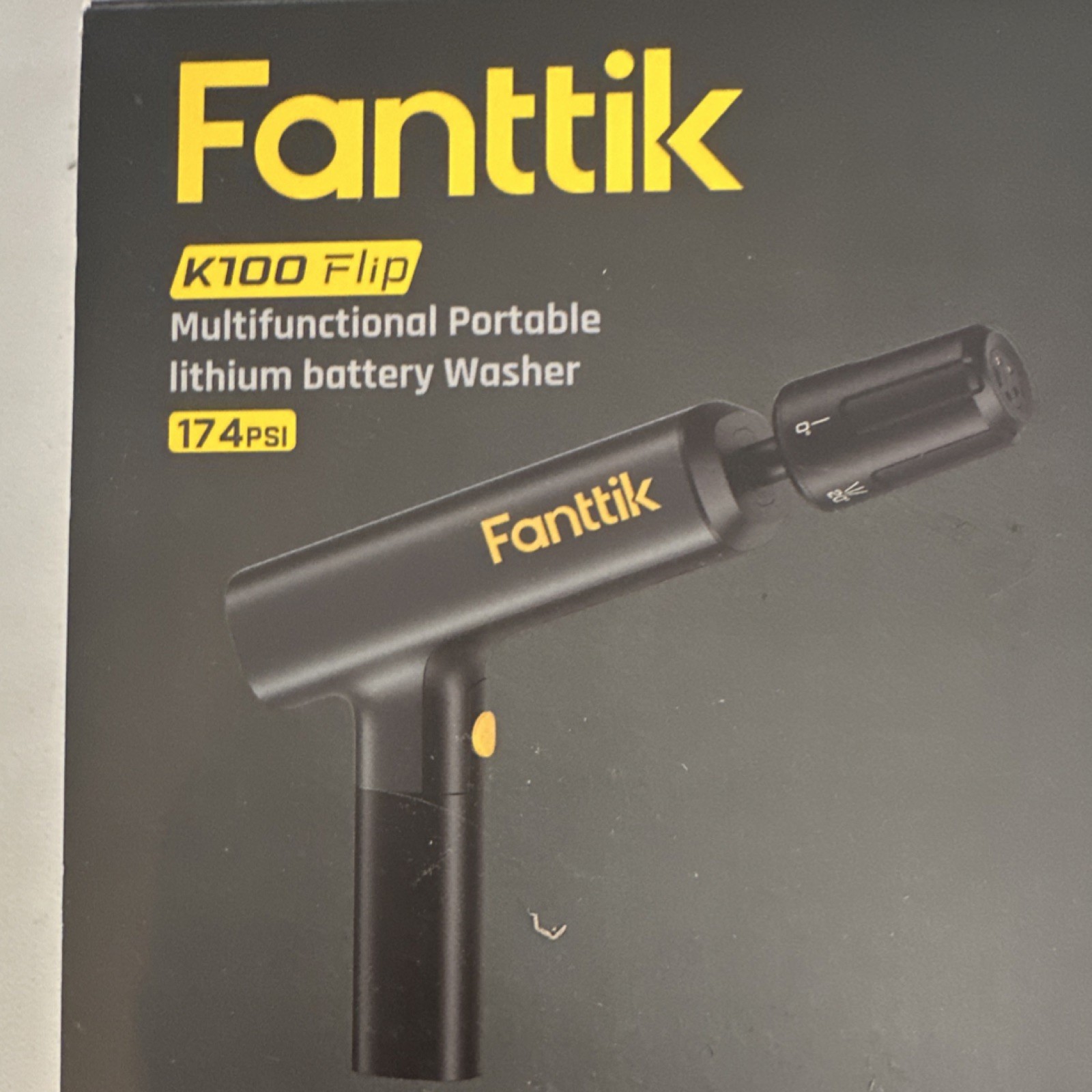 Fanttik K100 Flip Wireless Battery Pressure Washer 174 PSI 5 in 1 Nozzle