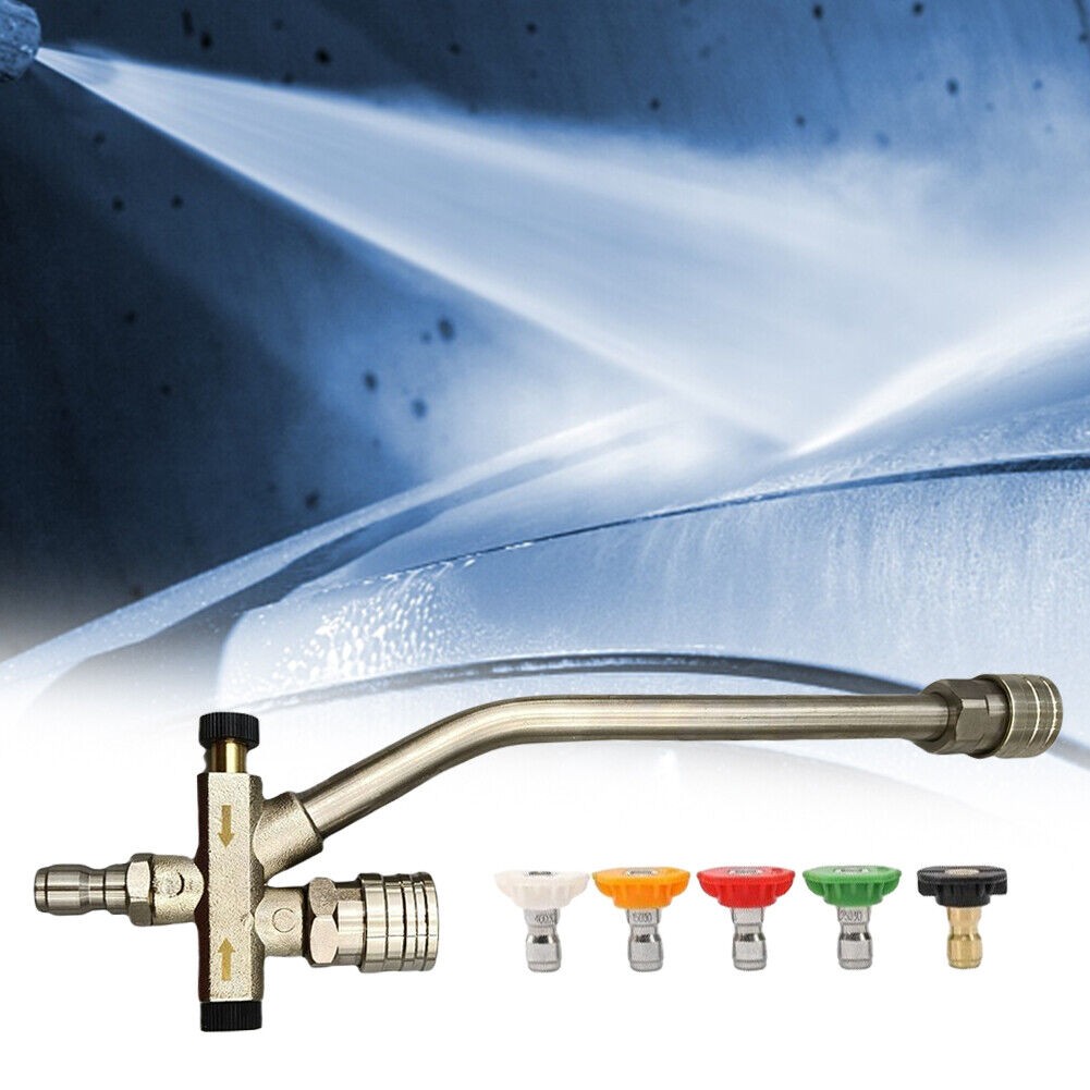 Foam Cannon Dual Connector Accessory Dual-Purpose Switch Spray Gun w/5 Nozzles