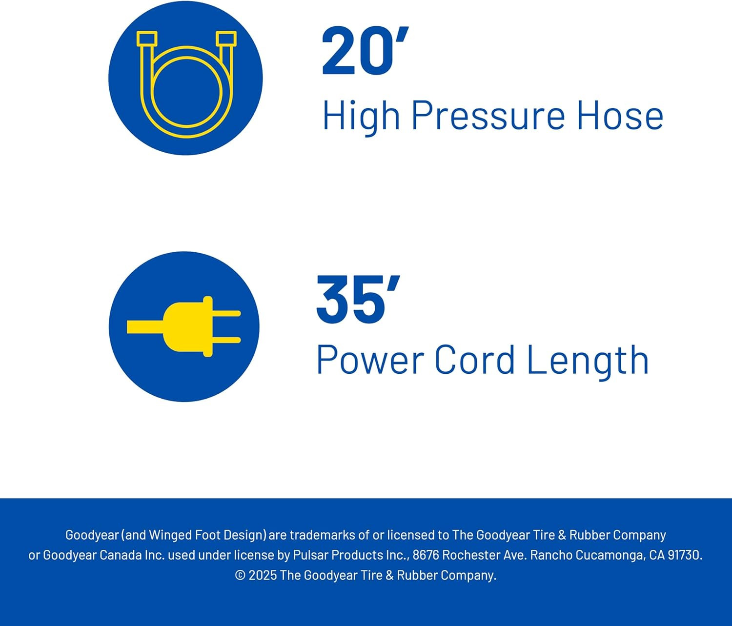 Goodyear 2200 PSI Vertical Electric Pressure Washer – 1.6 GPM