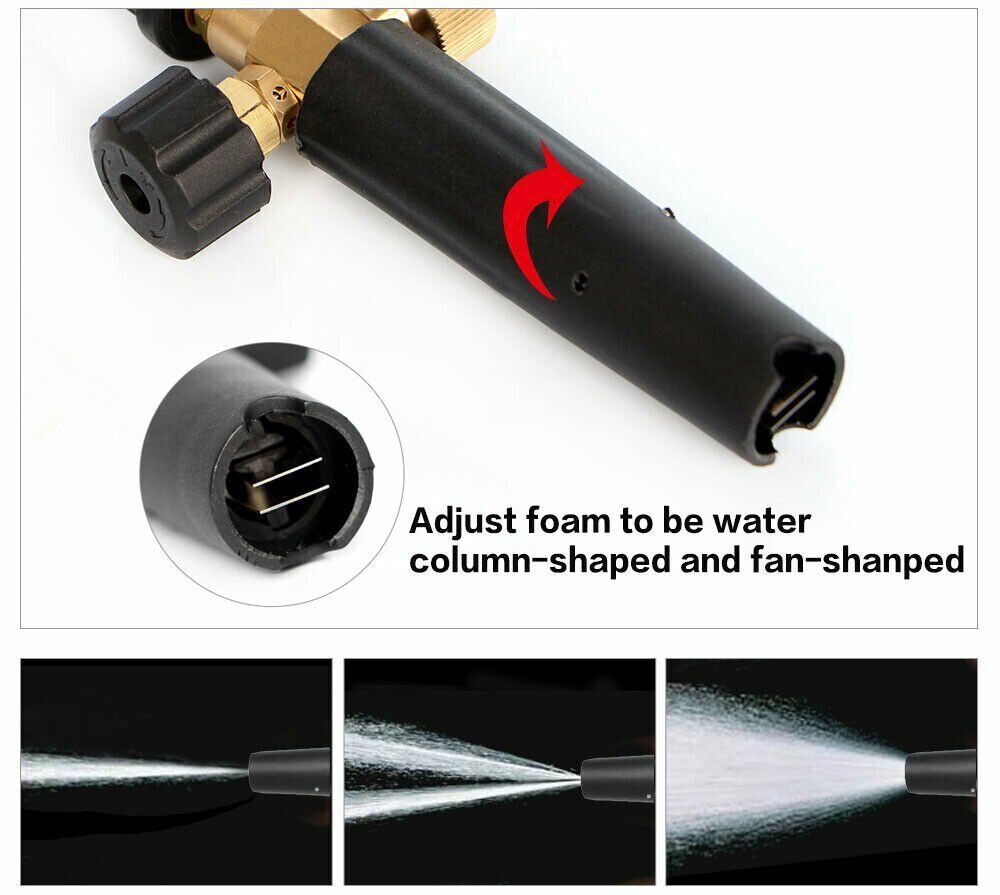 Snow Foam Lance Car Pressure Washer Gun Soap Cannon 1/4″ Fit Karcher Lavor Ryobi