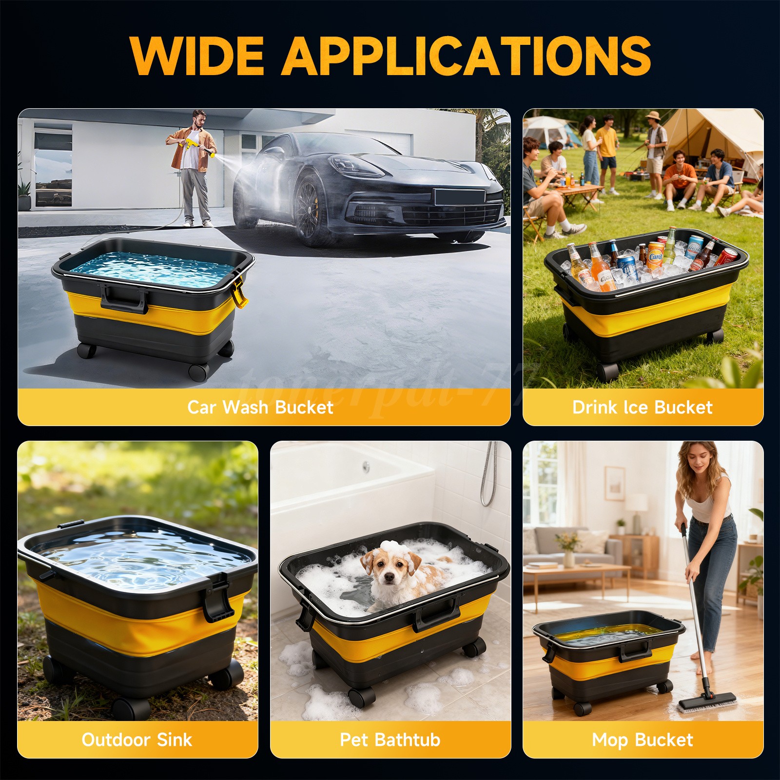Cordless Pressure Washer Battery Powered 1160PSI Cordless Power Washer 6in1 4L