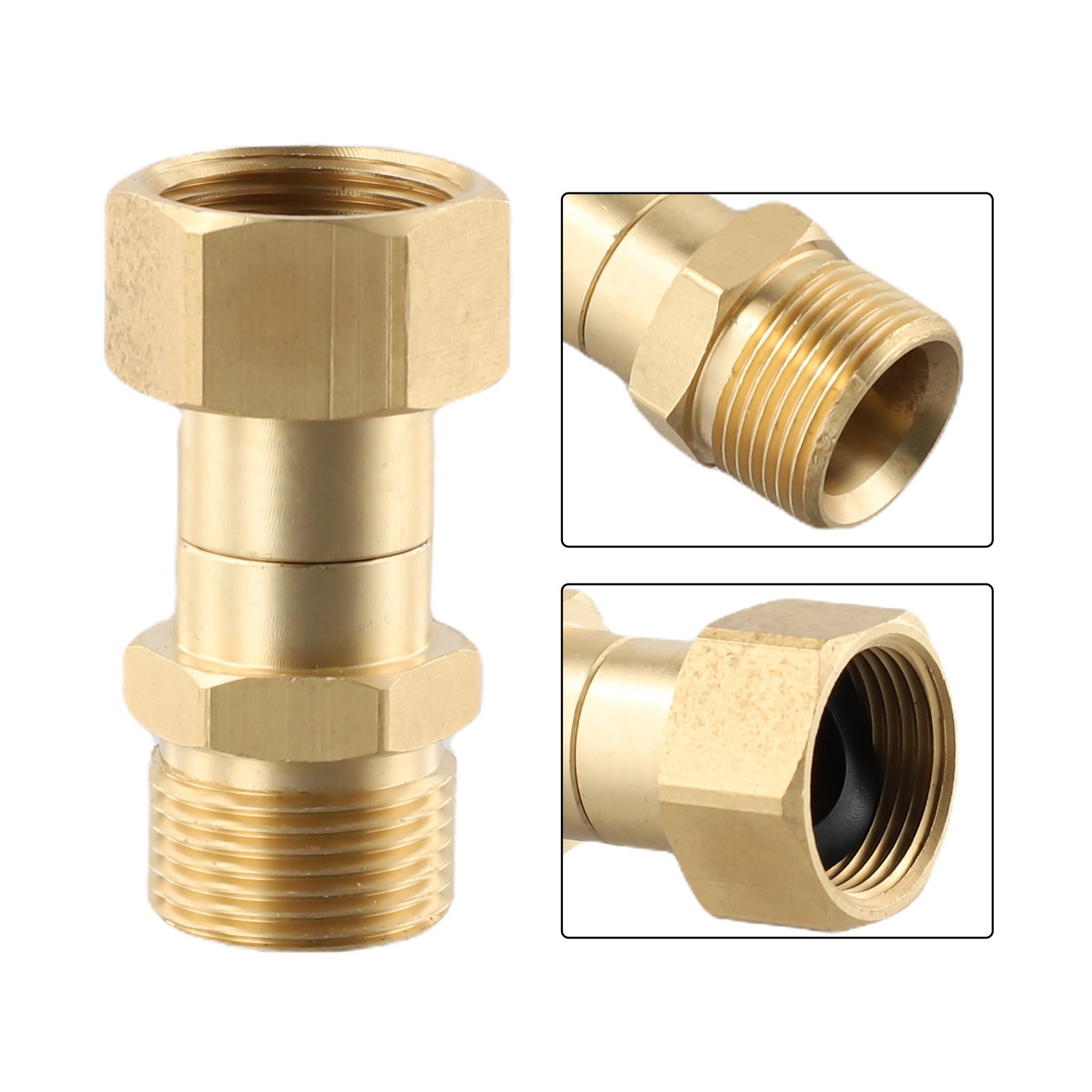 Useful Swivel Joint Tool 14mm Thread 360 degree Brass Connector Copper