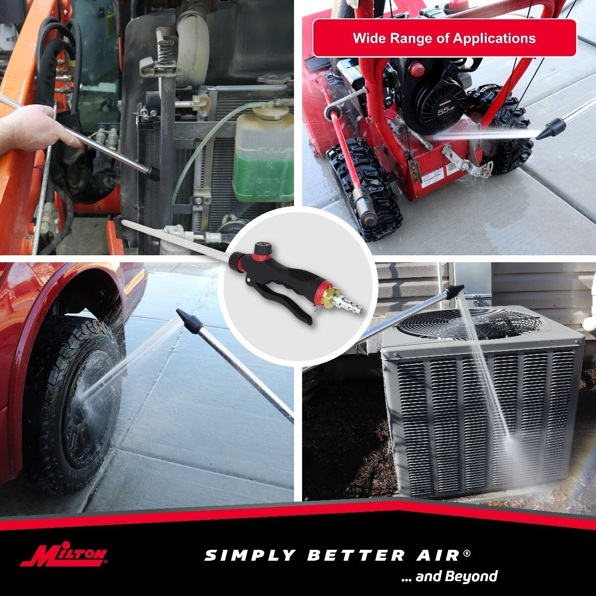 Milton® 2-in-1 High Volume Hydro and Air Power Cleaning Wand, Pressure Washer