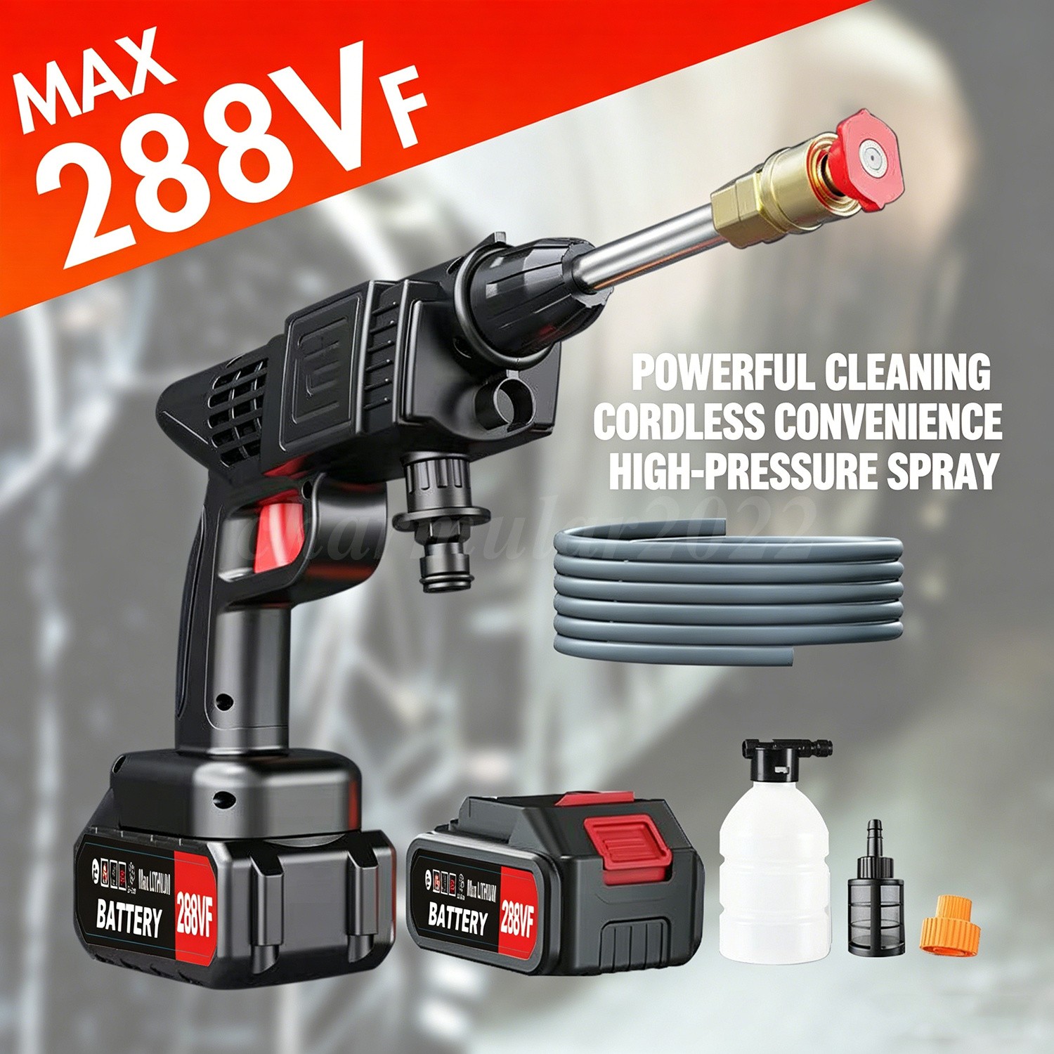4000PSI High Pressure Car Power Washer Gun Spray Wand Lance Nozzle and Hose Kit