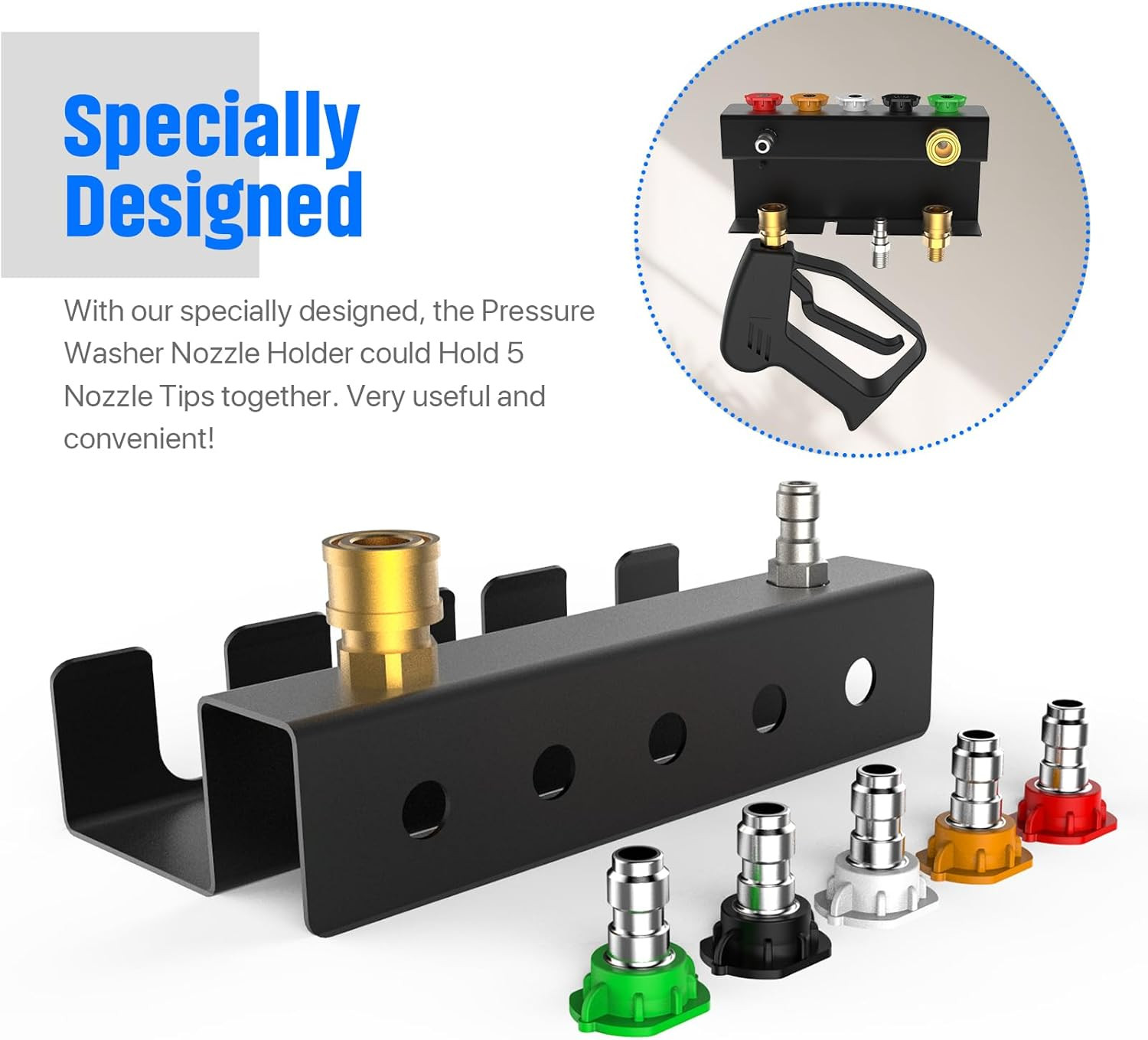 Pressure Washer Holder, Power Washer&Snow Foam Cannon Quick Disconnect To…