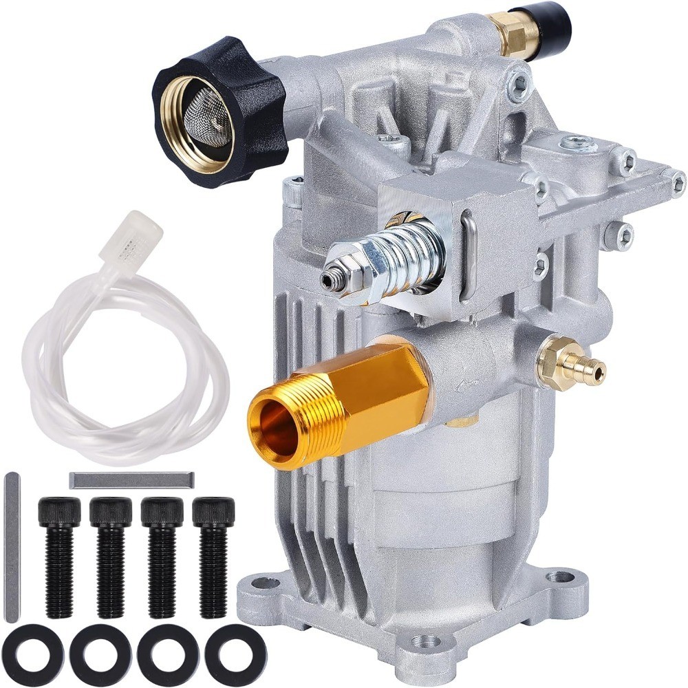 Horizontal Axial Plunger Pressure Washer Pump 3/4 Inch Shaft 3400 PSI 2.5 GPM