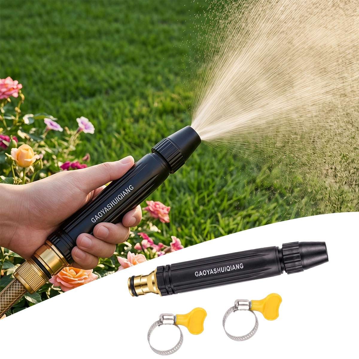High Pressure Hose Nozzle Water Spray Gun Car Wash Garden Jet Sprayer Adjustable