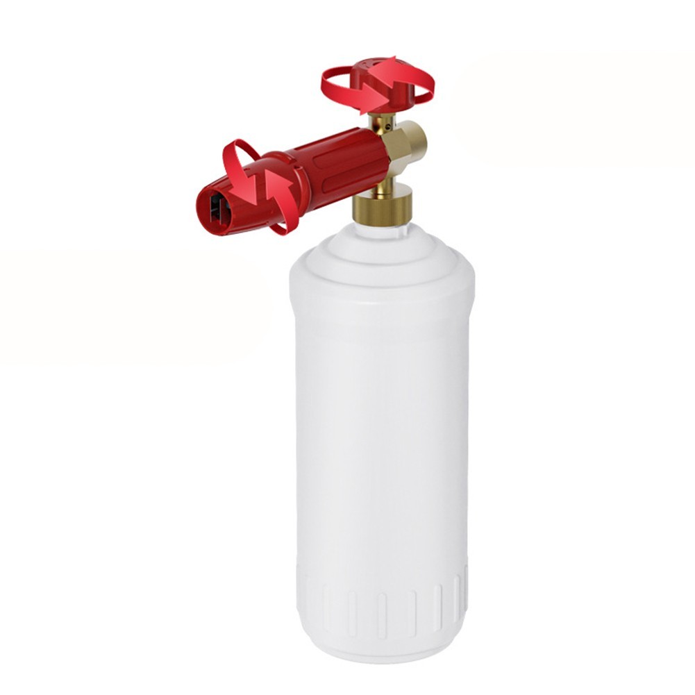 Snow Foam Pot 1L Adjustable Nozzle 14 Quick Connect for Car and Floor Cleaning