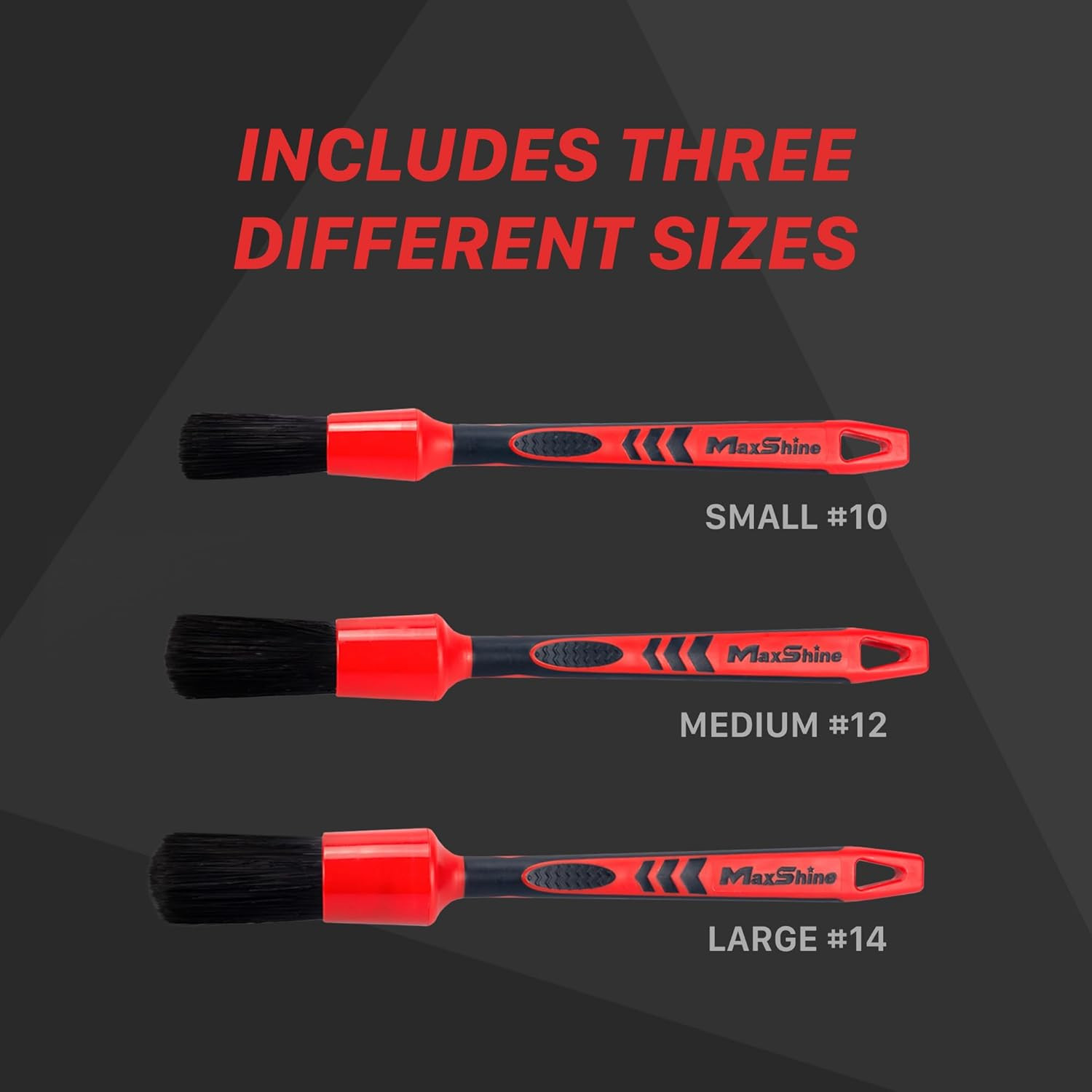 Universal Red & Black Combo Detailing Brush – Versatile Brush for Interior & Ext