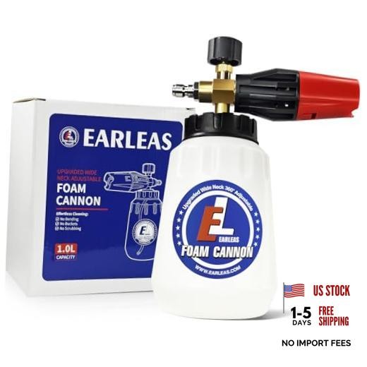 Foam Cannon for Pressure Washer, 1 Liter Bottle, 1/4 Inch Quick Connector,