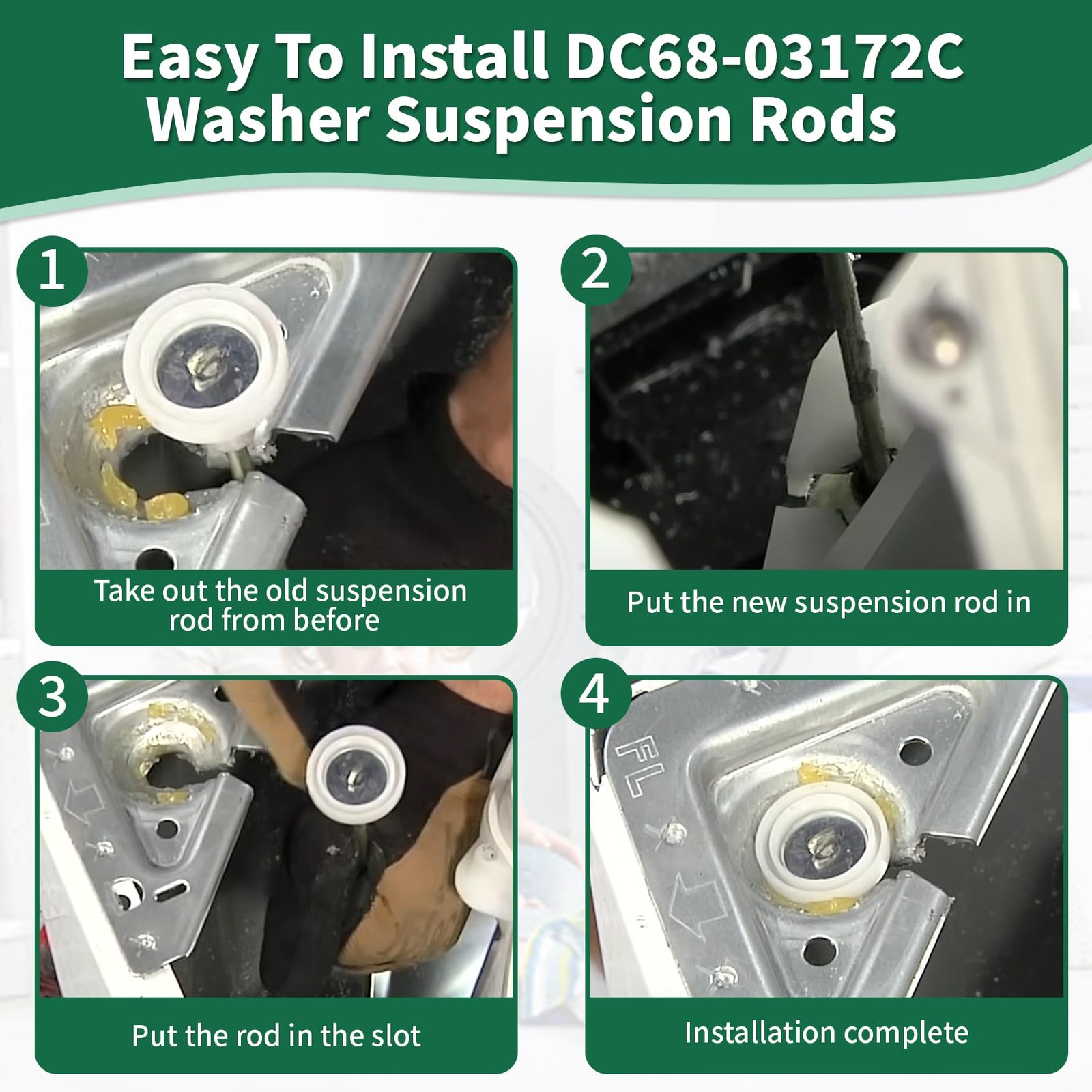 Upgraded DC68-03172C Suspension Rod Replace DC68-03172D,DC97-05280W,DC97-1635
