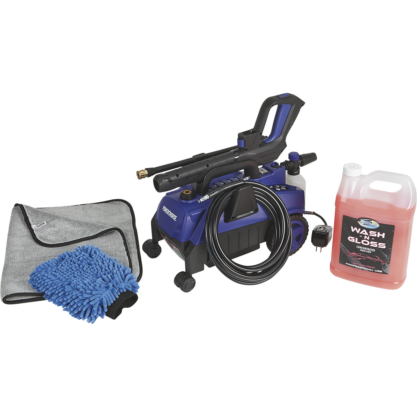 Powerhorse Follow Me 2,100 PSI Electric Pressure Washer Car Cleaning Kit, 1.9