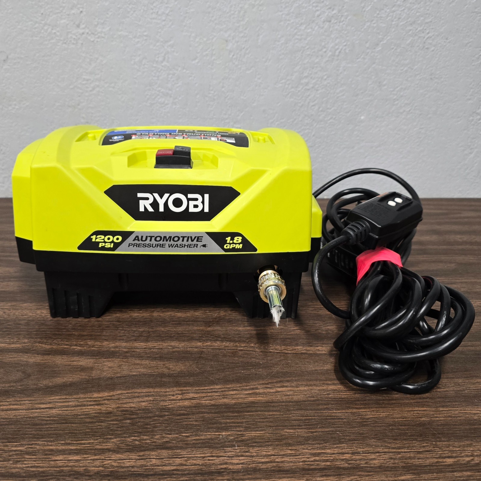 Ryobi 1200 PSI 1.8 GPM Cold Water Automotive High Flow Electric Pressure Washer