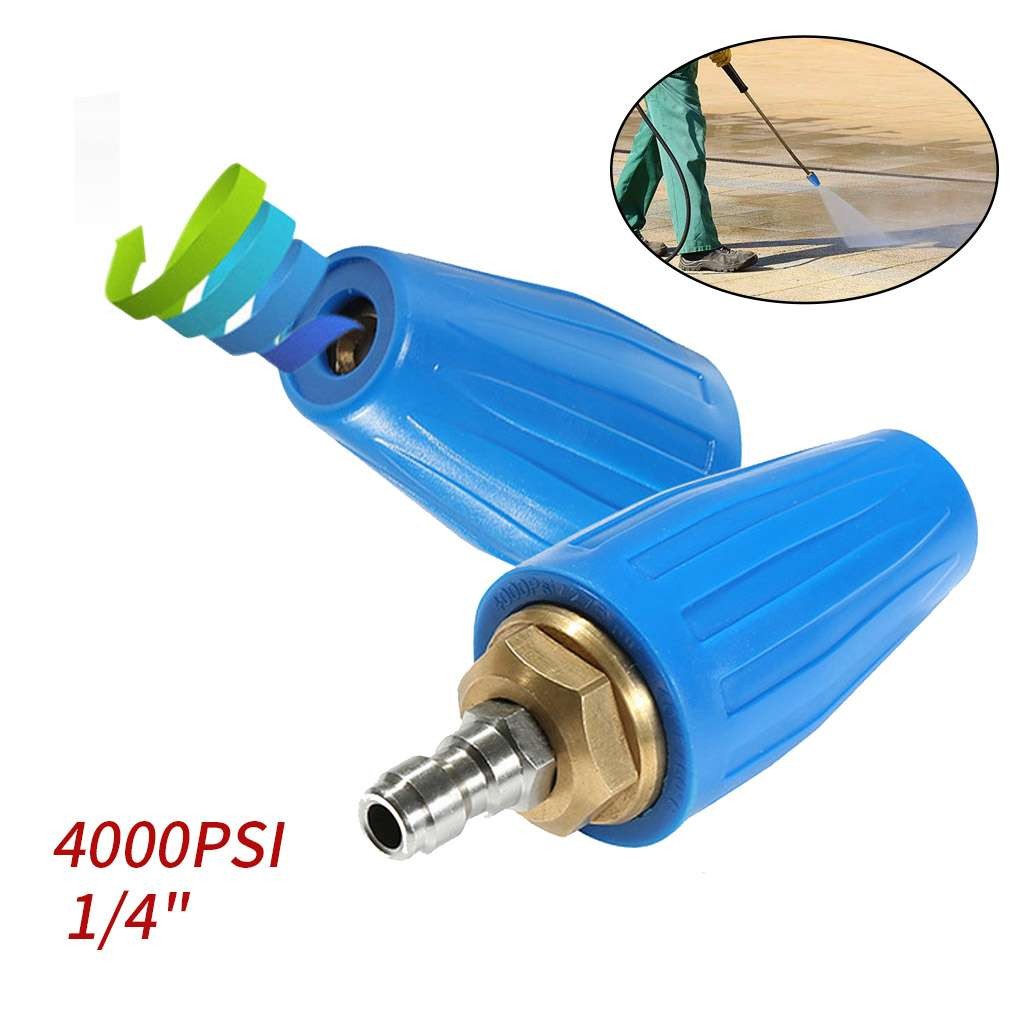 High Pressure Washer Rotating Turbo Nozzle Spray Tip 1/4″ 4000PSI 3-4 GPM Quick